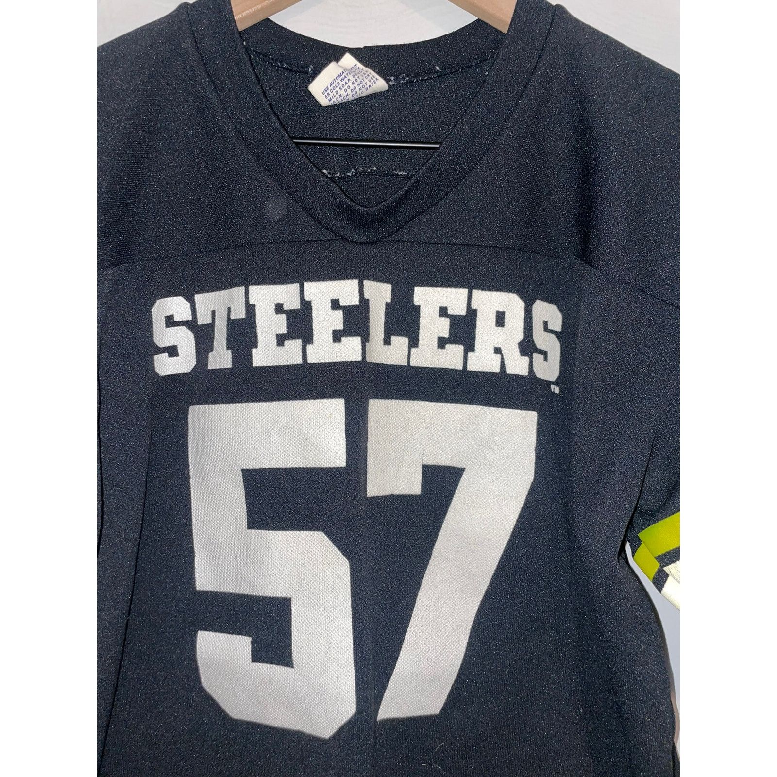 NFL Vintage Pittsburgh Steelers Jersey #57 Rawlings NFL 80s M Size US M / EU 48-50 / 2 - 2 Thumbnail