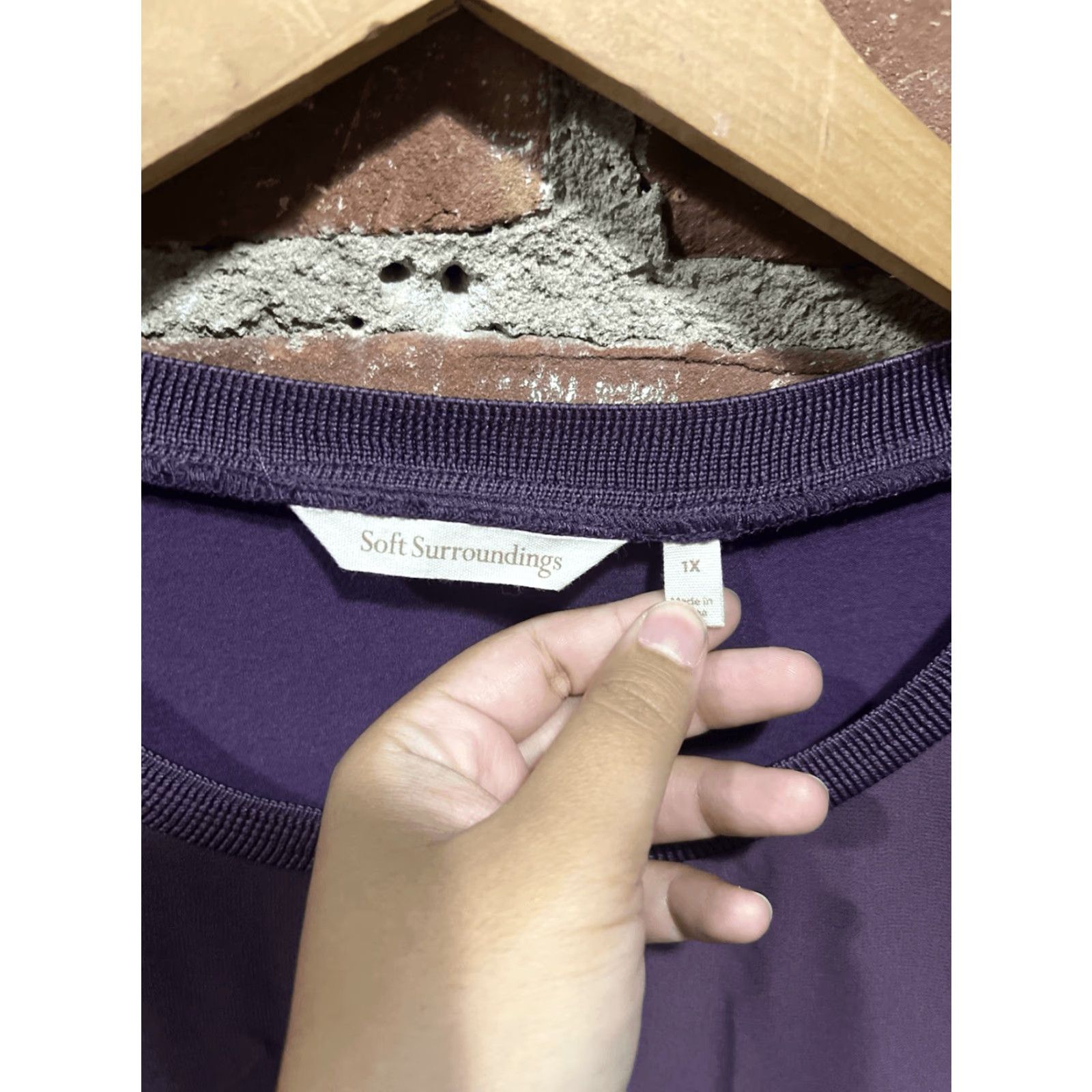 Soft Surroundings VINTAGE Soft Surroundings Dress Purple 1X Women Silk Sheath Short 38" 42" Womens Size XL / US 12-14 / IT 48-50 - 2 Thumbnail