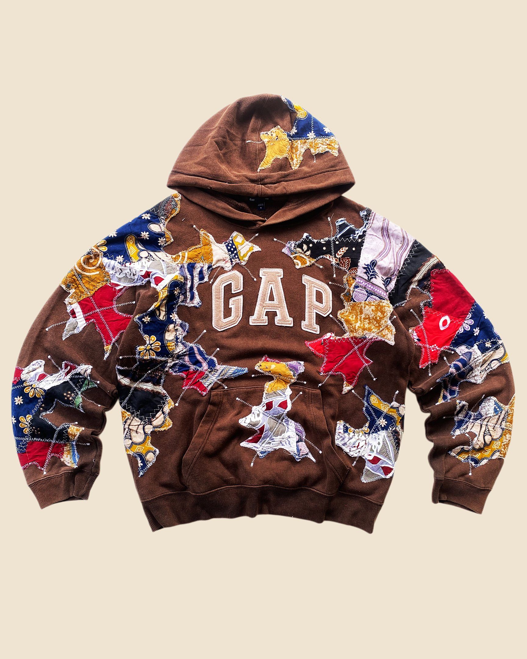 Gap × Handmade 1 OF 1 REWORKED GAP BATIK PATCHWORKS HOODIE SIZE S FIT M Size US S / EU 44-46 / 1 - 3 Thumbnail