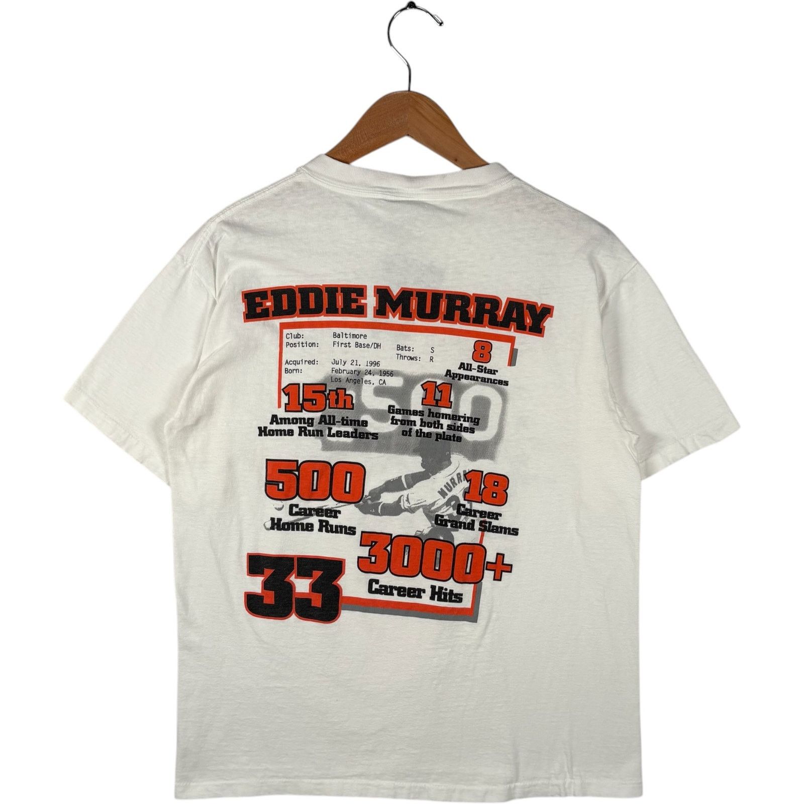 Vintage VTG Eddie Murray #33 "500 Home Runs" MLB Player Tee 90s M Size US M / EU 48-50 / 2 - 5 Thumbnail
