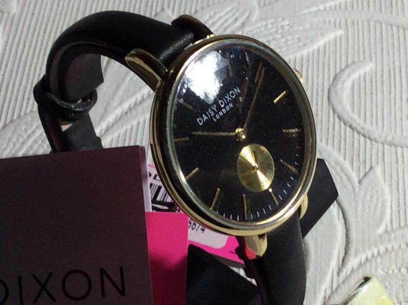 Designer Daisy Dixon black dial black leather strap watch Size ONE SIZE - 8 Thumbnail