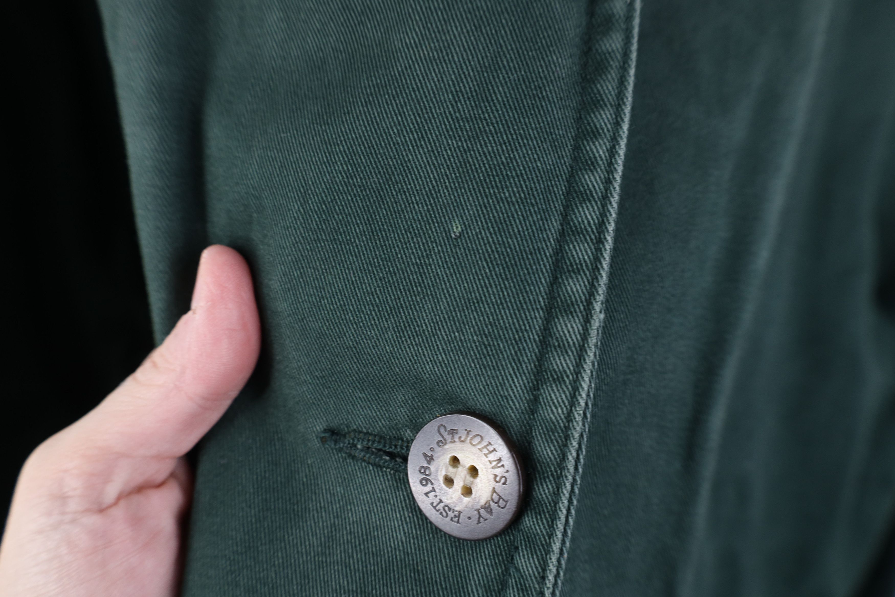 Vintage Vintage 90s Streetwear Flannel Lined Chore Barn Jacket Green Size L / US 10 / IT 46 - 4 Thumbnail