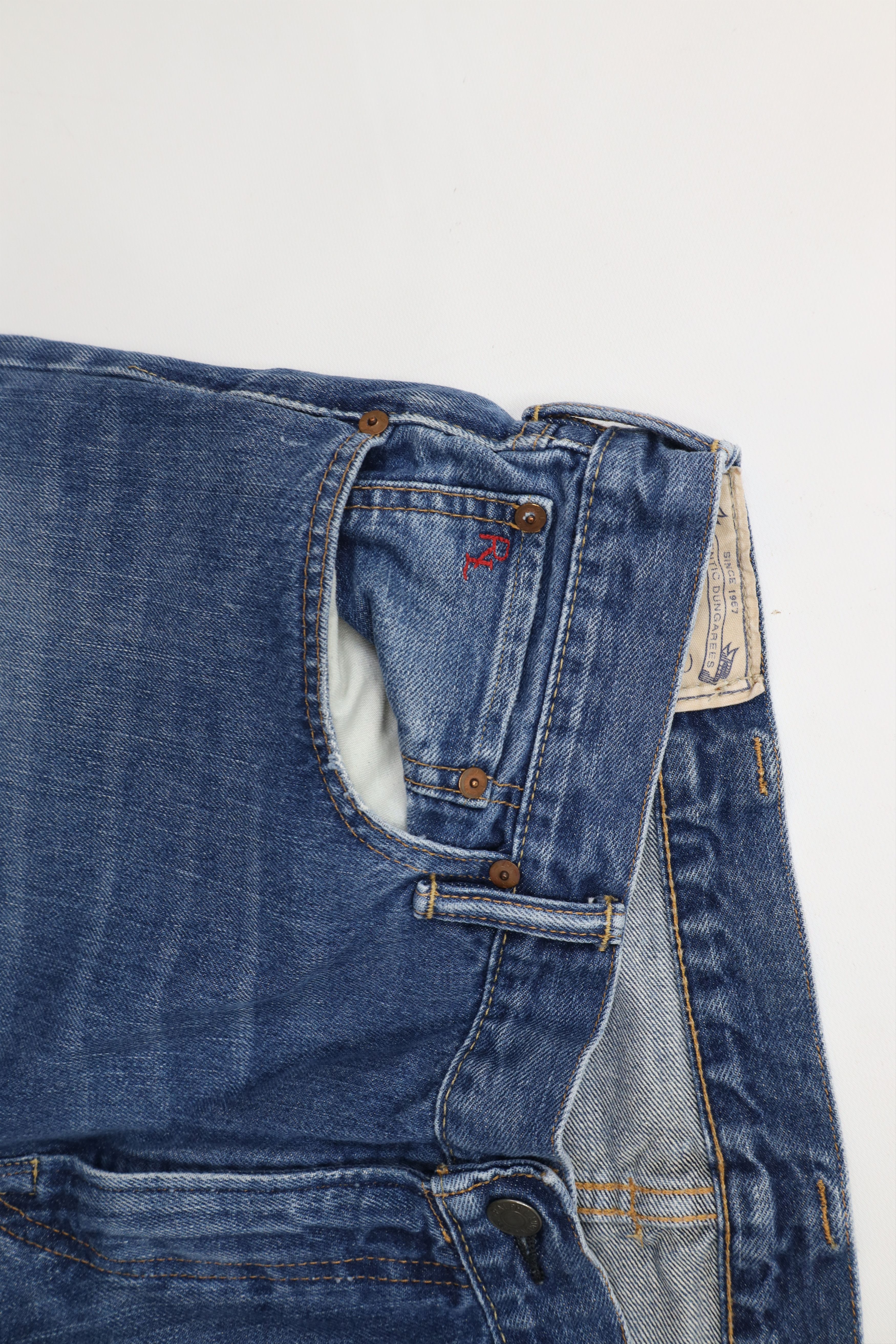 Ralph Lauren × Vintage Vintage Ralph Lauren Straight Leg Denim Jeans Blue Cotton Size US 38 / EU 54 - 7 Thumbnail