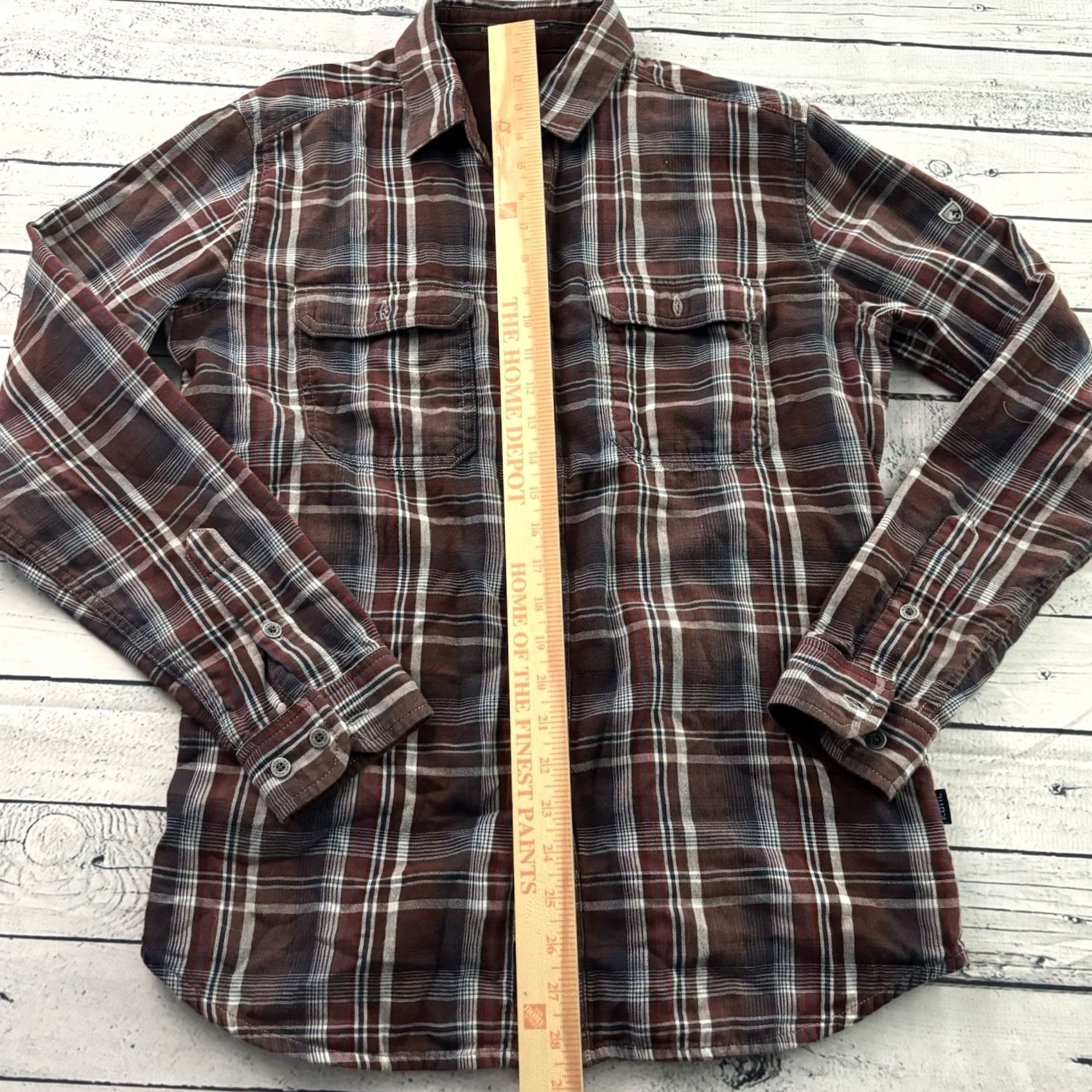 Vintage Kuhl Shirt Plaid Flannel Button-Up Brown Mens S Size US S / EU 44-46 / 1 - 4 Thumbnail