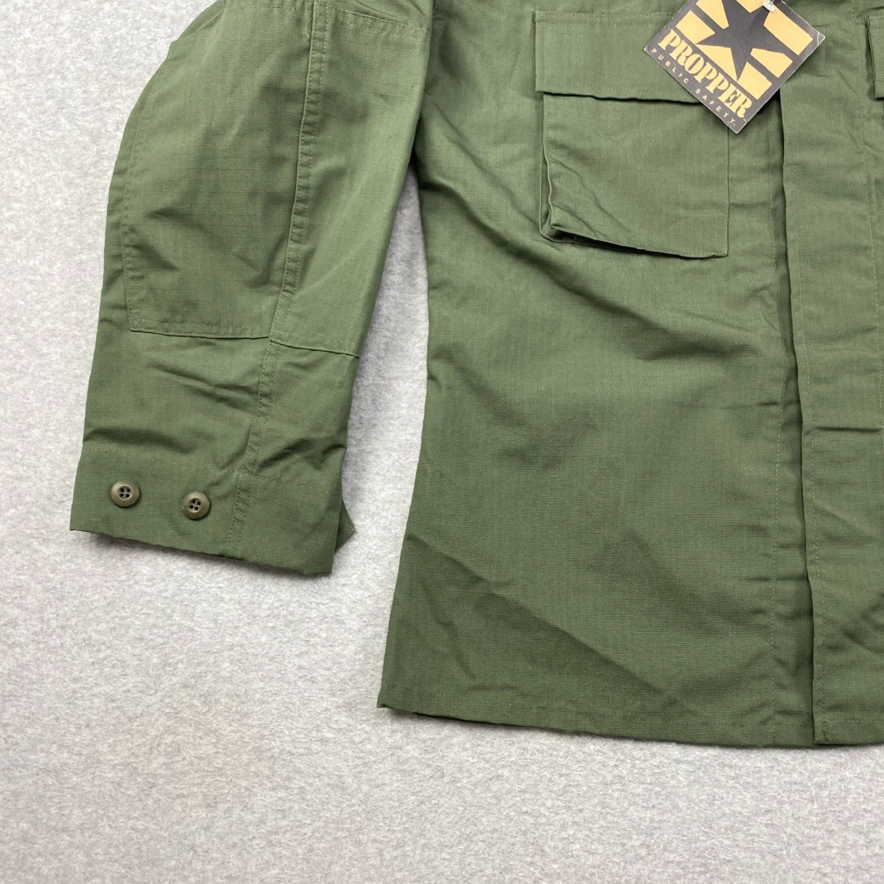 Propper PROPPER Military Jacket BDU Green Men M Casual Workwear Solid Canvas 2 Pocket Button Front Mid-Length NWT Size US M / EU 48-50 / 2 - 3 Thumbnail