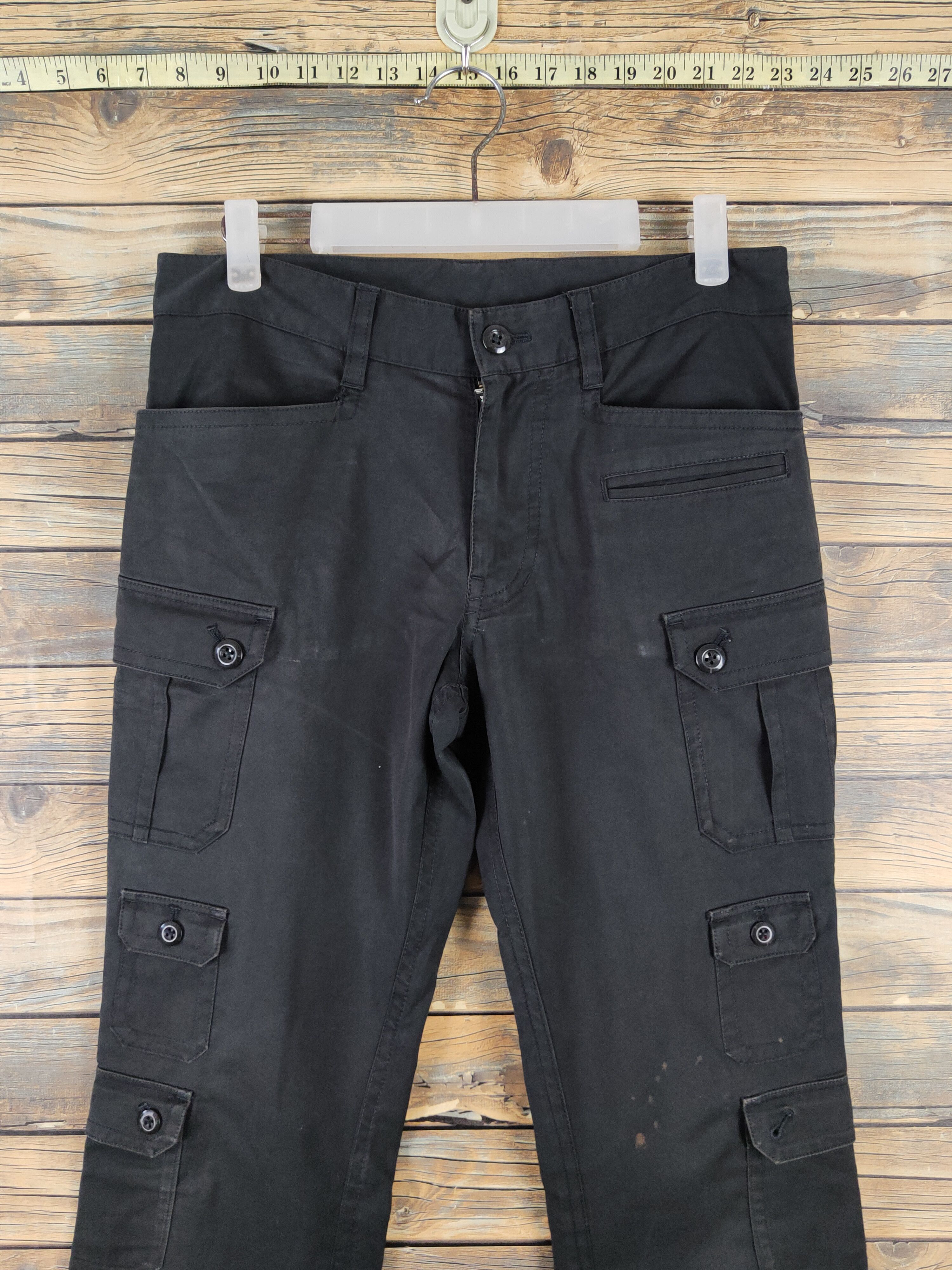 Japanese Brand Japanese Brand Black Multipocket Tactical Cargo Pants #W1899 Size US 31 - 2 Thumbnail