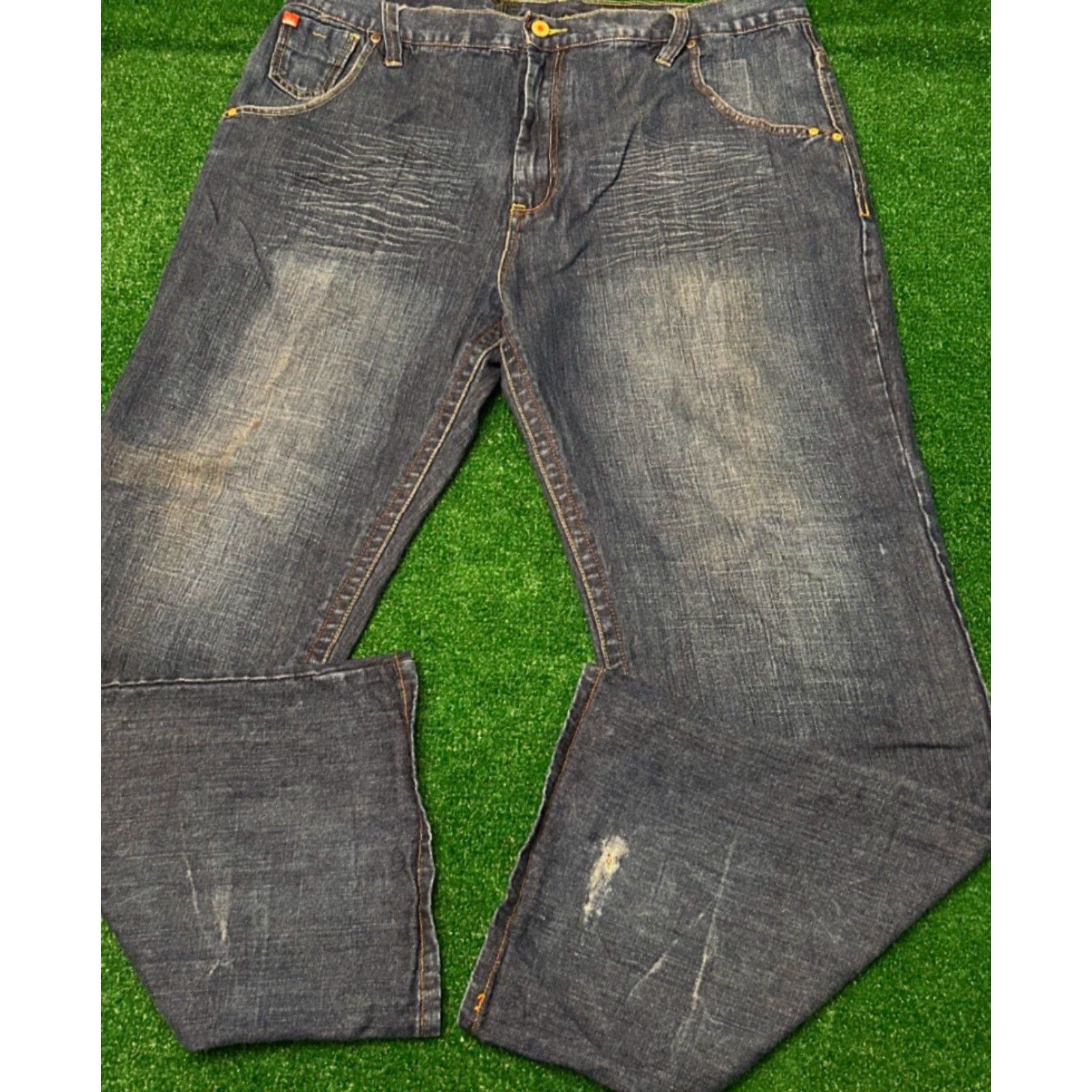 Phat Farm VINTAGE Phat Farm Jeans Baggy Grunge Skater Y2K Japan Fortune VTG Mens 40 Blue Denim Wide-Leg 32 In Inseam 40x32 Size US 40 / EU 56 - 3 Thumbnail