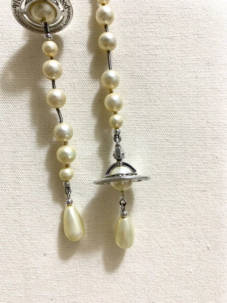 Vivienne Westwood Vivienne Westwood Silver Broken Pearl Earrings Size ONE SIZE - 4 Thumbnail