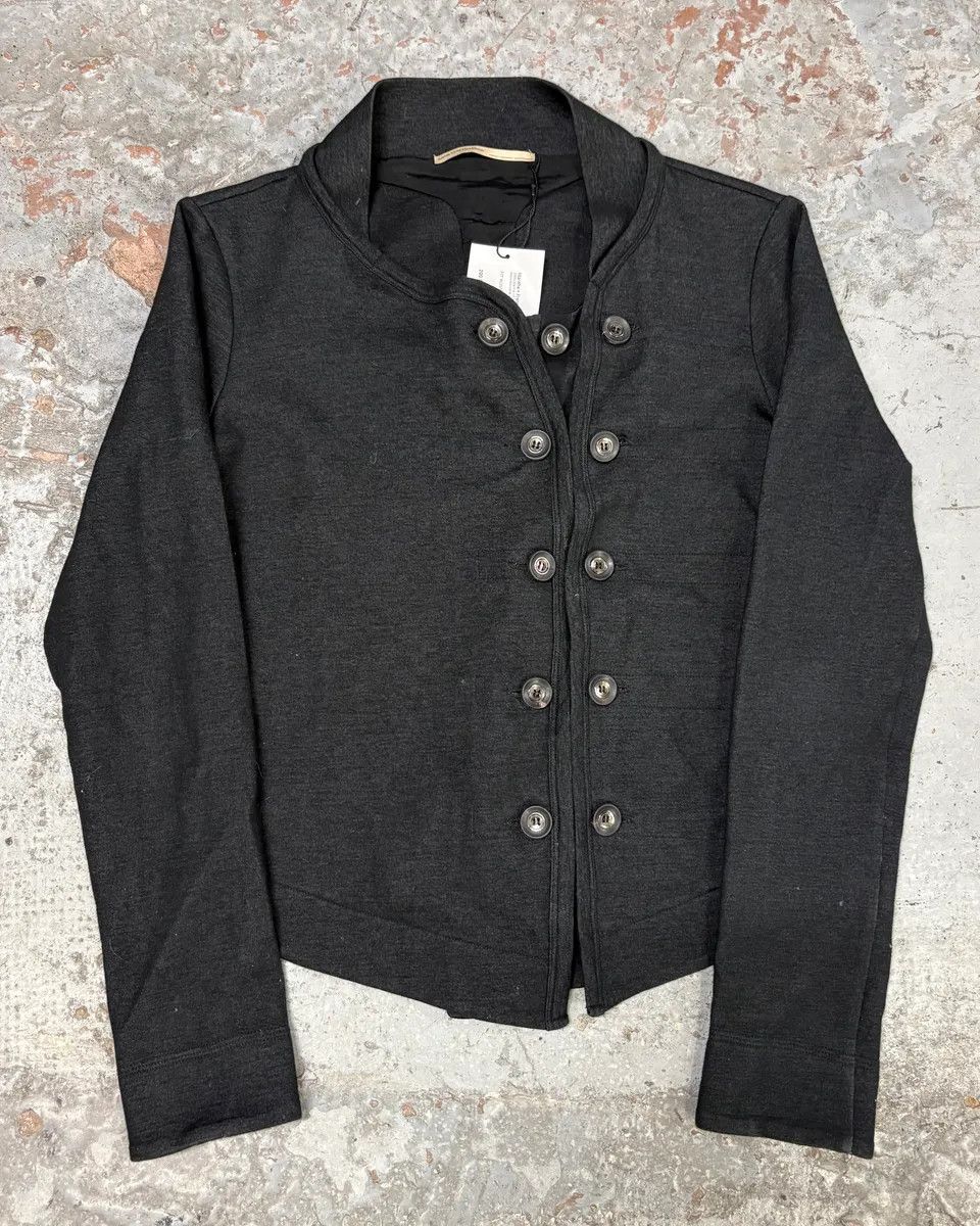 Marithe + Francois Girbaud 2000s Marithé + François Girbaud Black Asymmetrical Buttoned Officer Sweater Size M / US 6-8 / IT 42-44 - 1 Thumbnail