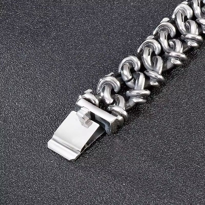 Vintage 20MM Wide Bracelet Twisted Chain Bracelets Size ONE SIZE - 6 Thumbnail