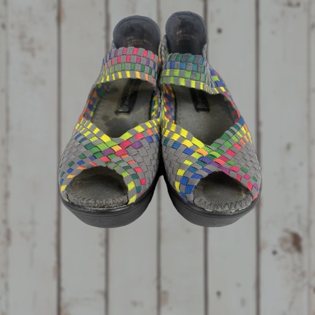 Steve Madden Steve Madden Brynn Multicolor 2in Wedge Sandals Womens Size 6 SlIpt On Strappy Bohemian City Going Out Size US 6 / IT 36 - 1 Thumbnail