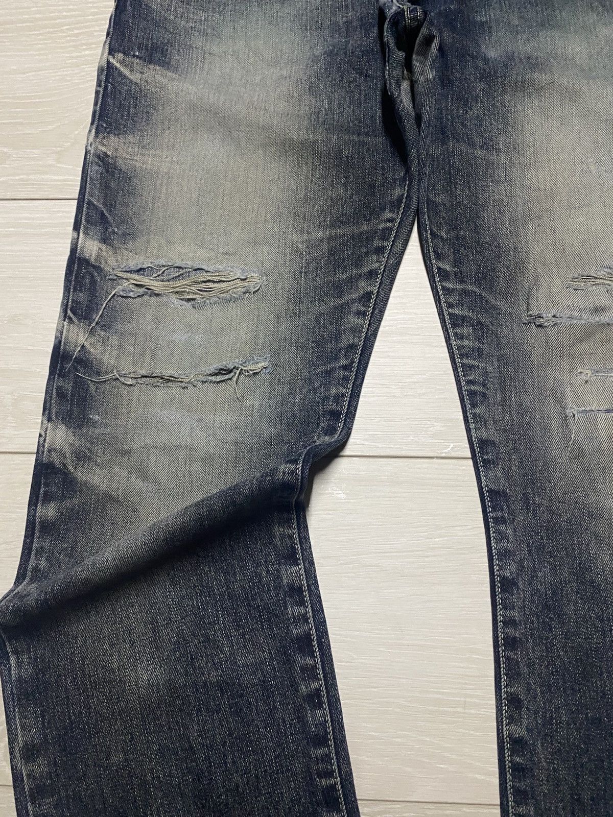 Tornado Mart Vintage Tornado Mart Faded Distressed Repair Skinny Jeans Size US 31 - 5 Thumbnail