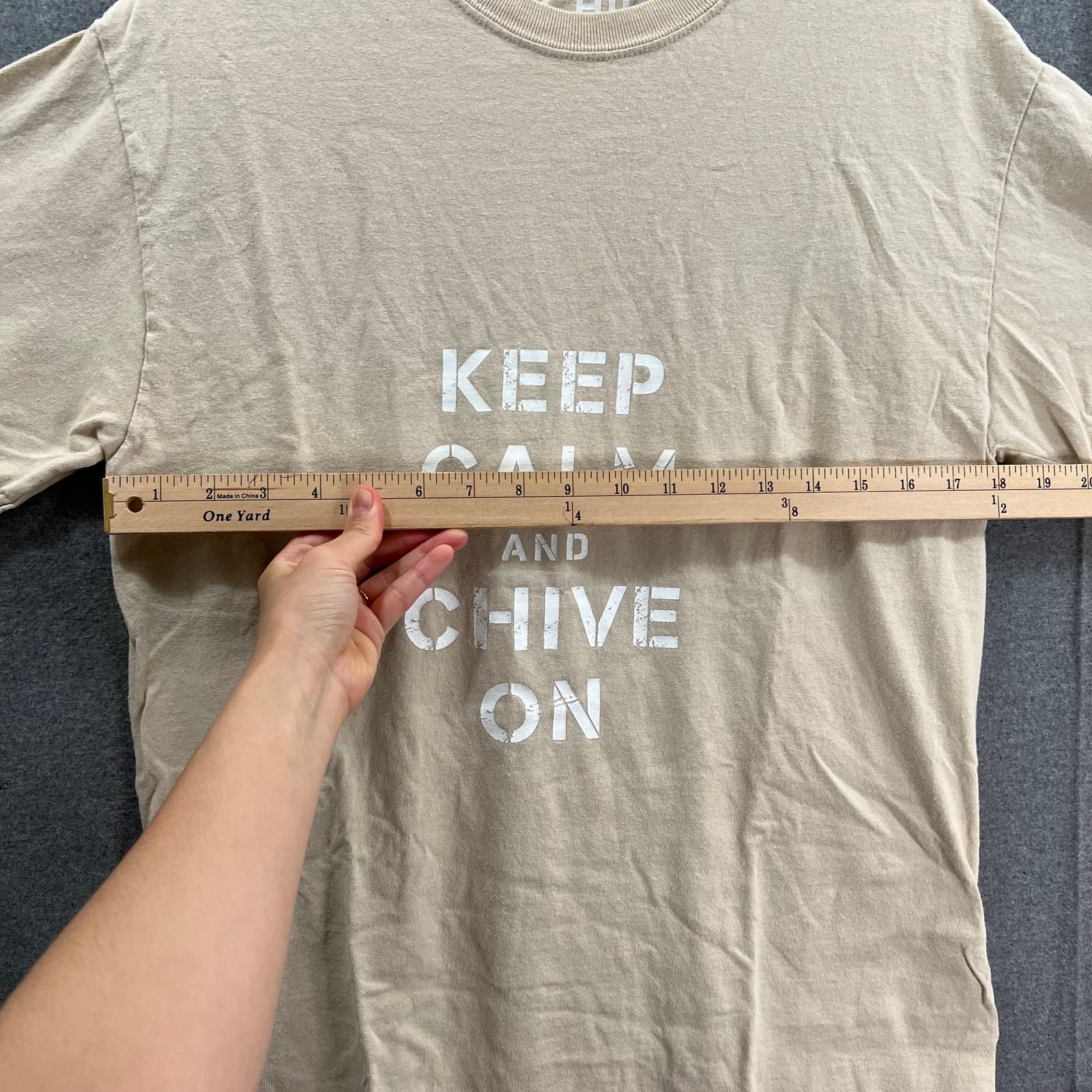 Other Chive Tees Shirt Adult Medium Cream Casual T Shirt Mens Size US M / EU 48-50 / 2 - 5 Thumbnail