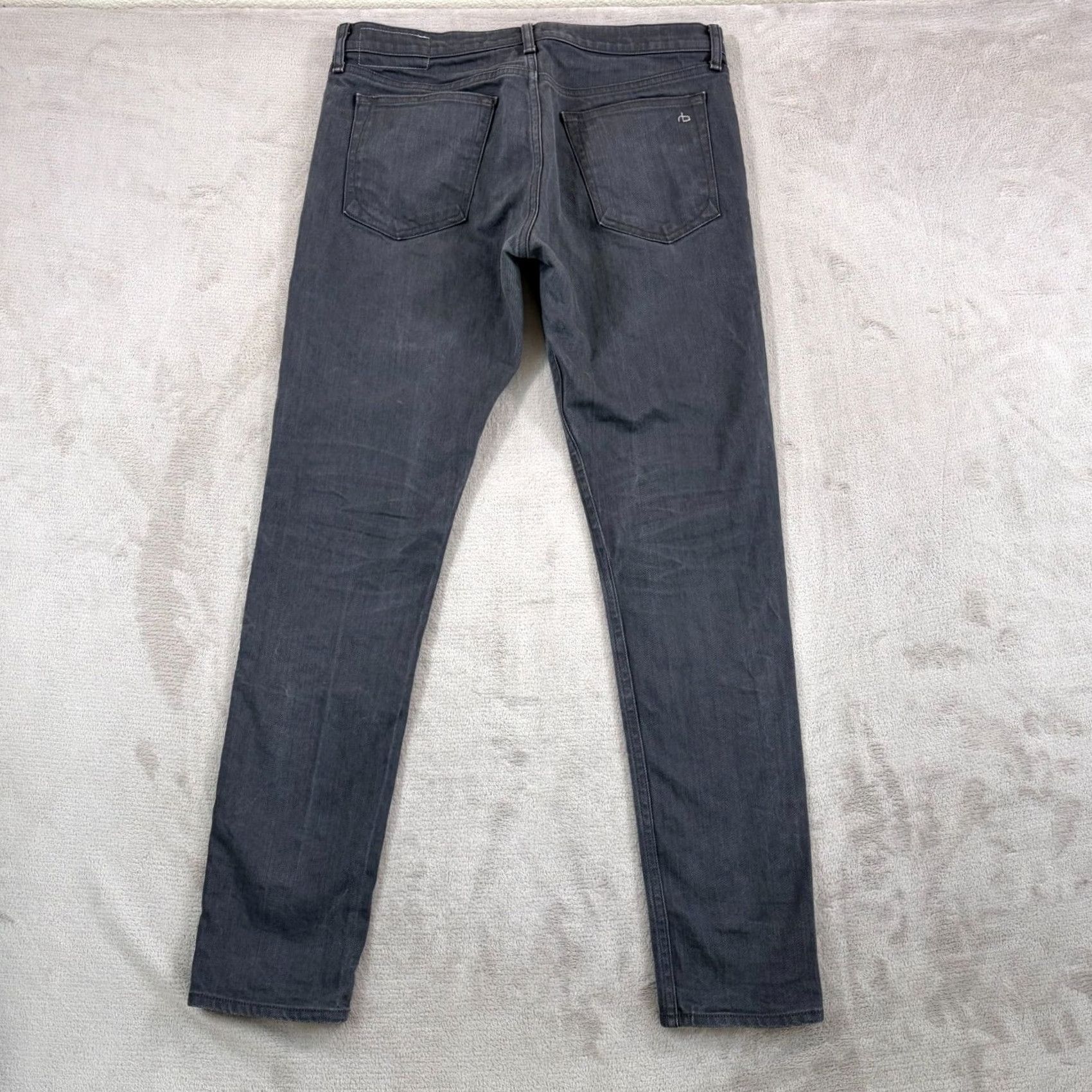 Rag & Bone rag & bone Fit 1 Extra Slim Jeans Men 34x33 Gray Slim 5-Pocket Button Fly USA Size US 34 / EU 50 - 5 Thumbnail