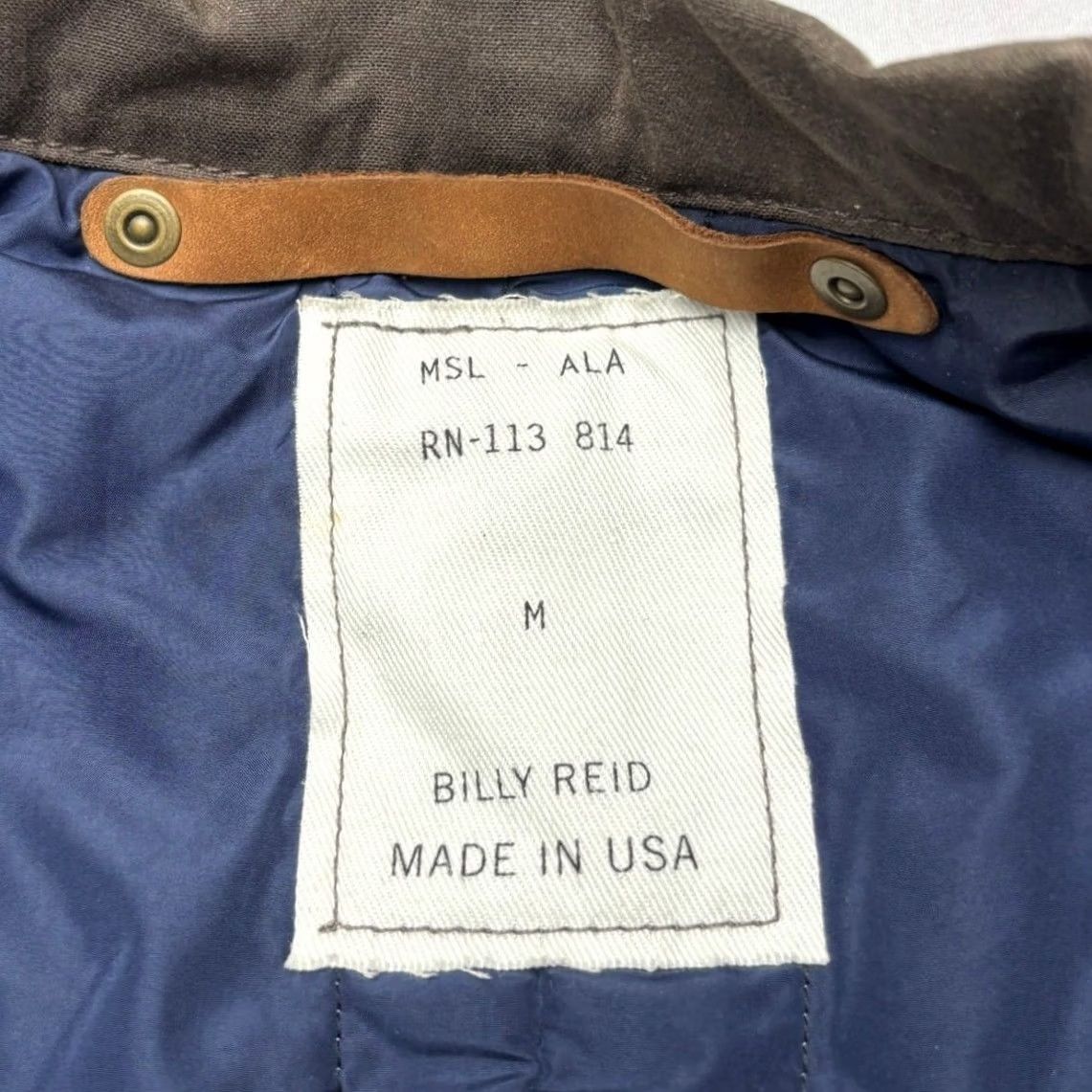 Billy Reid Billy Reid MSL ALA Waxed Cotton Chore Coat Jacket Men M Brown Rivet Oilskin Coat Size US M / EU 48-50 / 2 - 5 Thumbnail