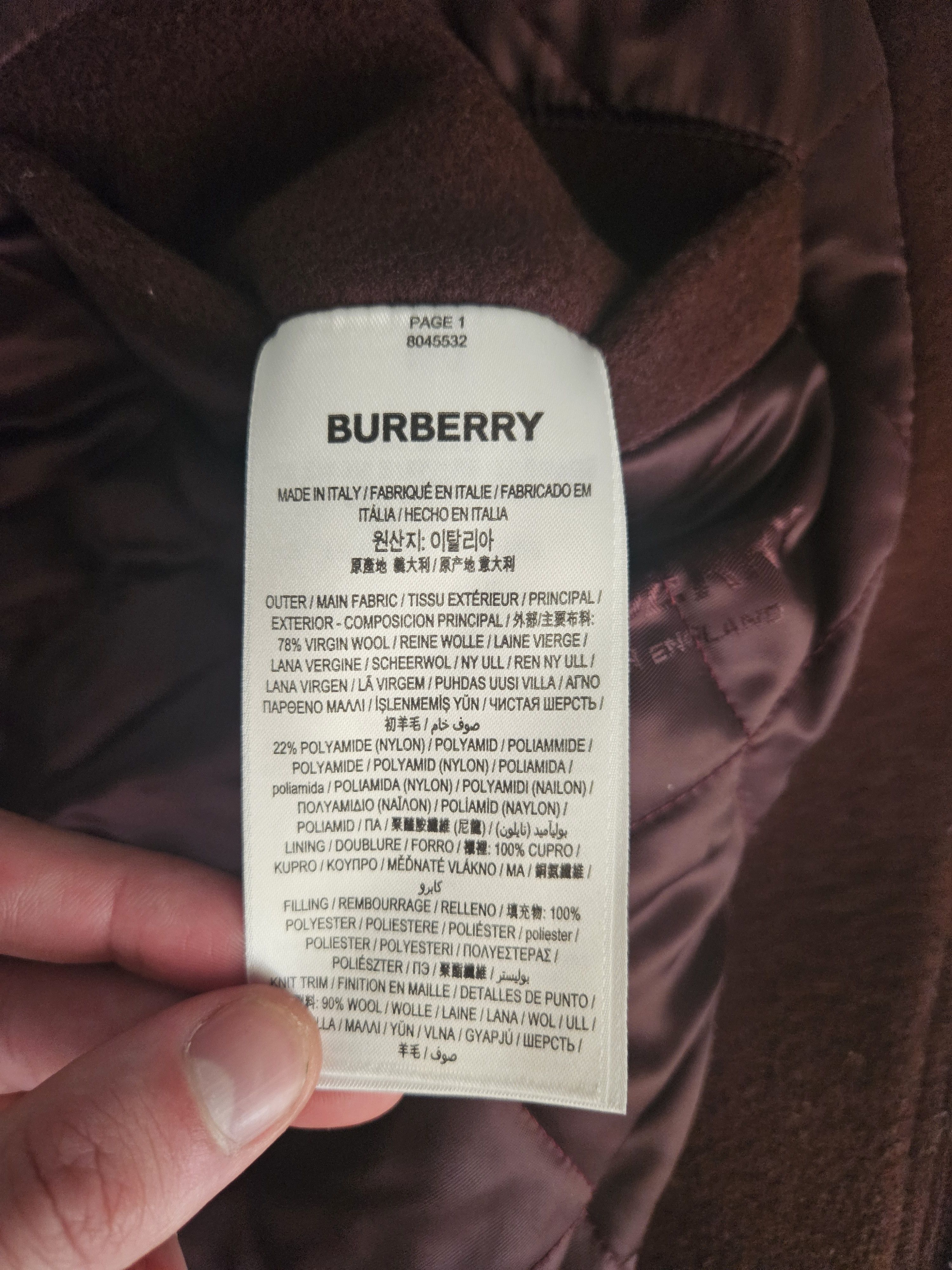 Burberry Burberry Maroon Leather Teddy Bomber Jacket Size US M / EU 48-50 / 2 - 12 Thumbnail