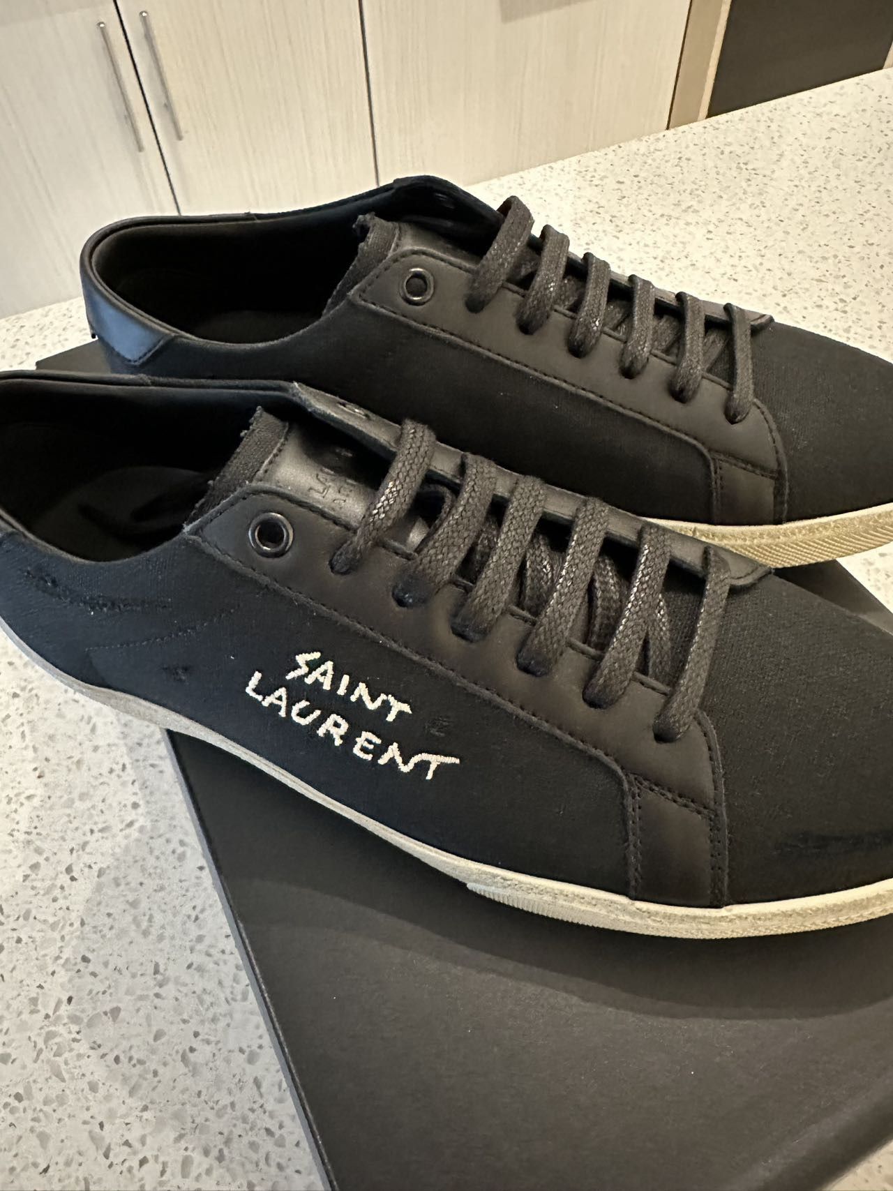 Saint Laurent Paris SLP men’s shoe Elba light/moon plus sneaker Size US 7 / EU 40 - 2 Thumbnail