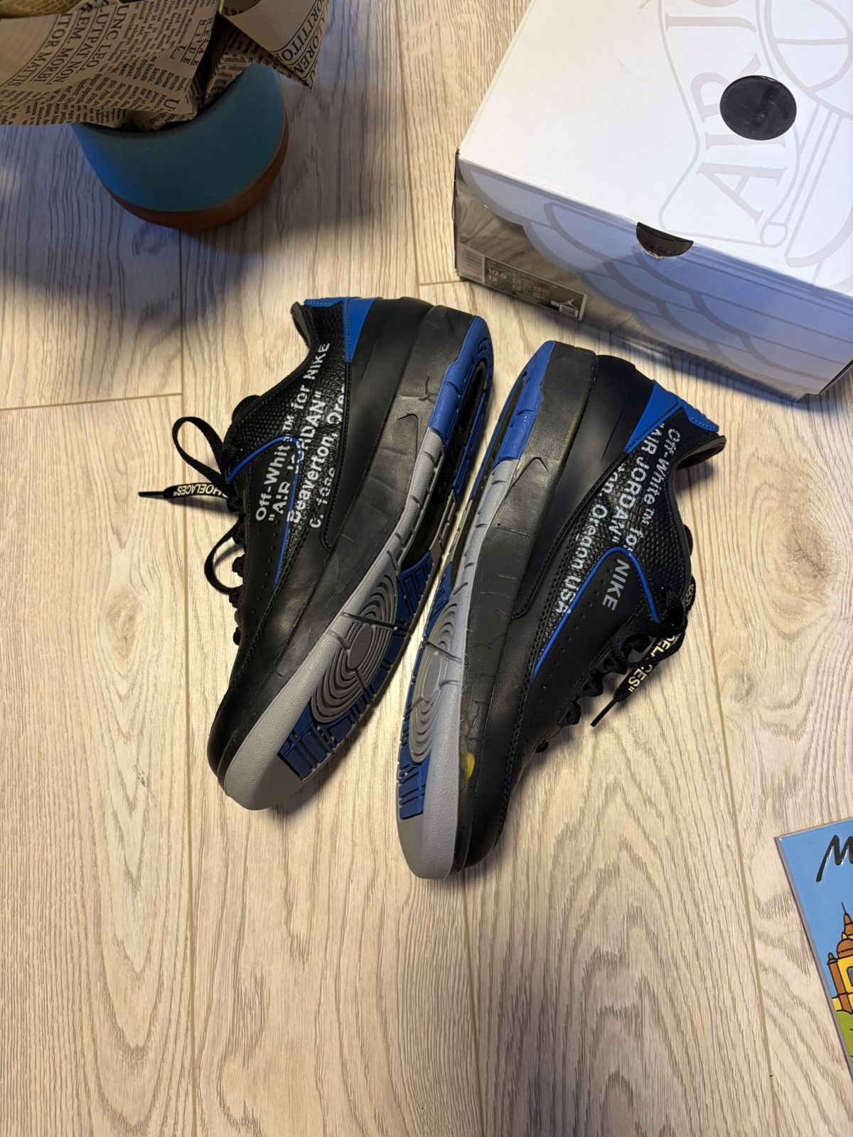 Nike × Off-White Jordan 2 Retro Low x Off White - black blue 10.5 / 44.5 Size US 10.5 / EU 43-44 - 9 Thumbnail