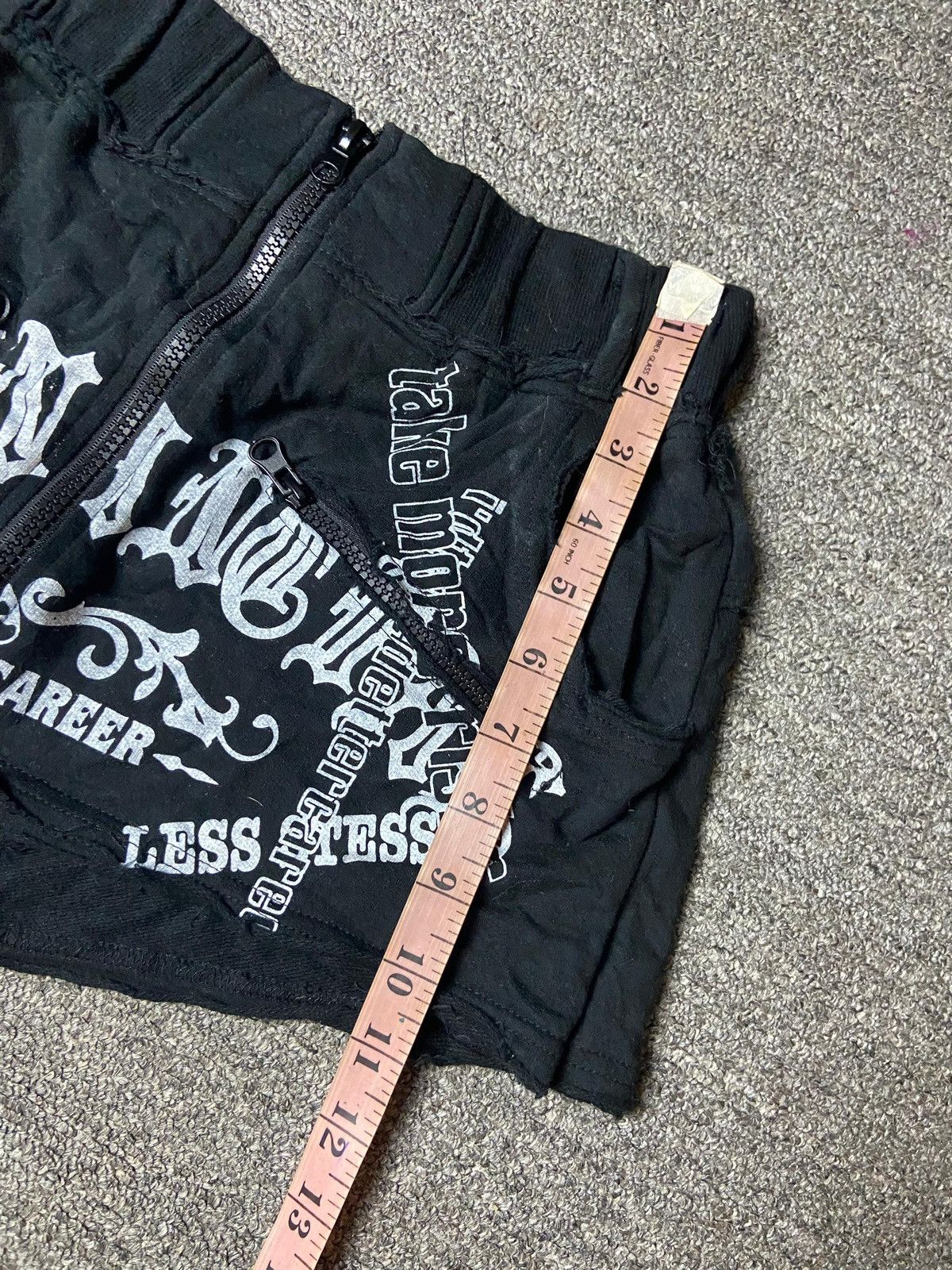 Japanese Brand Taboo Gothic Style English Letters Shorts (147) Size 24" / US 00 / IT 34 - 7 Thumbnail