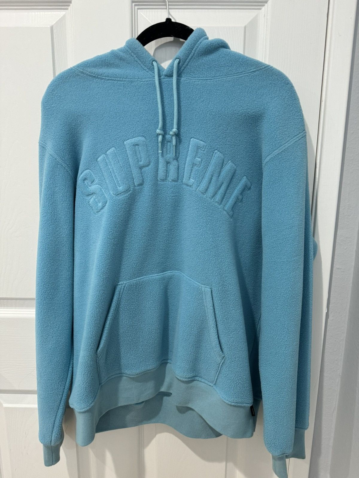 Supreme Supreme Polartec Light Blue Hooded Sweatshirt | Grailed