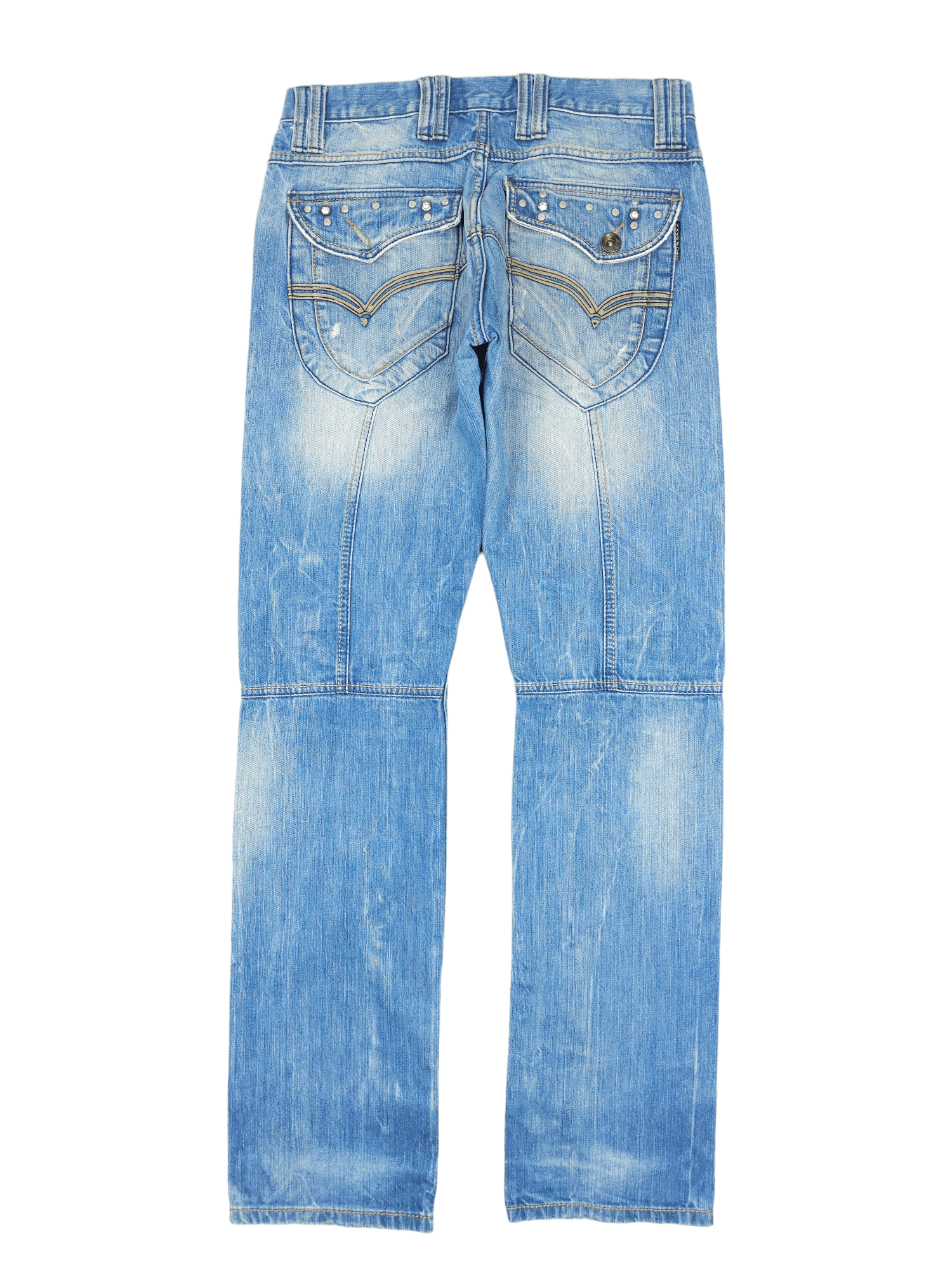 Japanese Brand 💎 Size 31/34 Cipo & Baxx Y2K Double Knee Denim Jeans Size US 31 - 2 Thumbnail