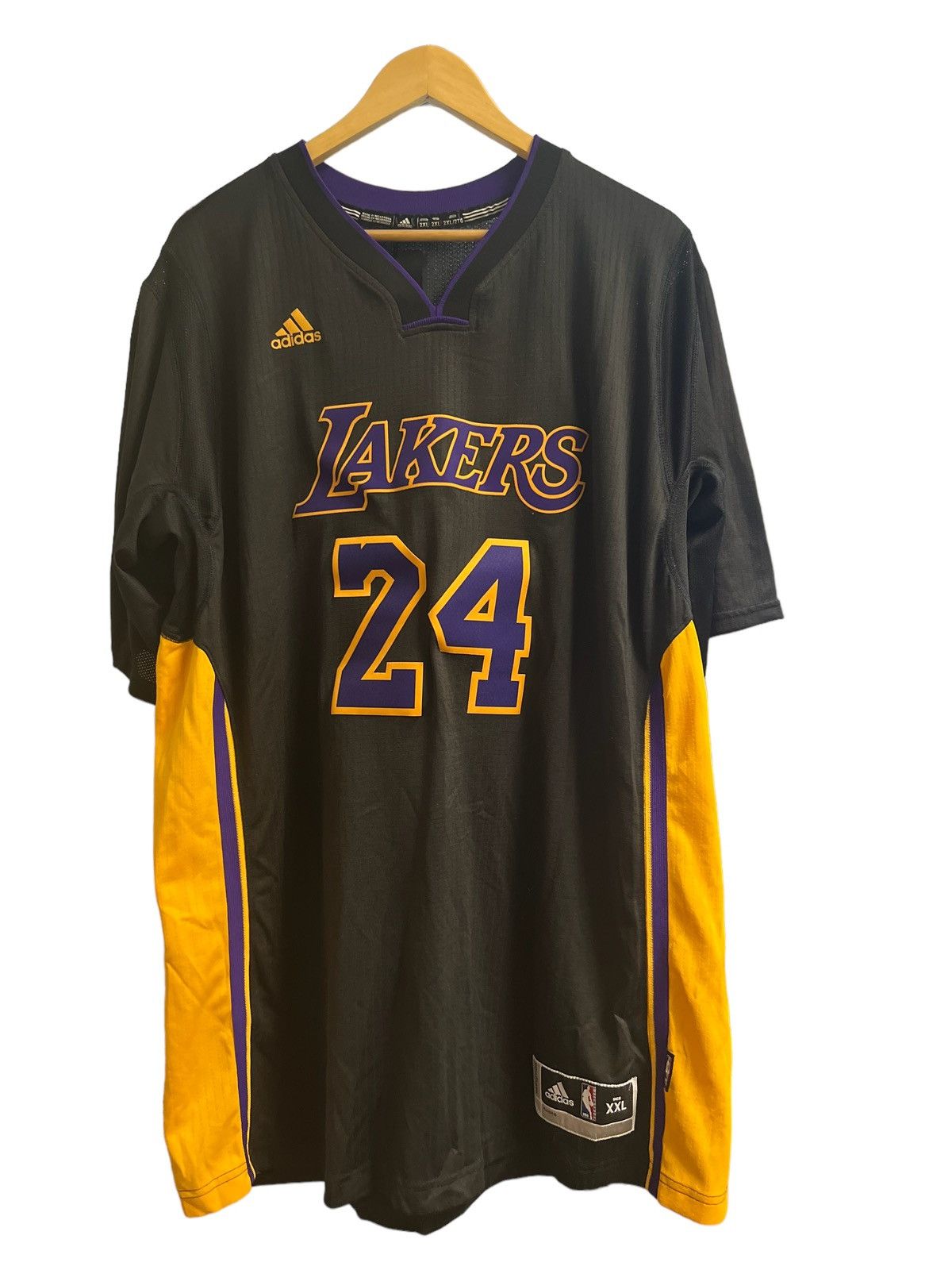 image of Vintage Adidas Nba Lakers Kobe Bryant Black Jersey, Men's (Size 2XL)