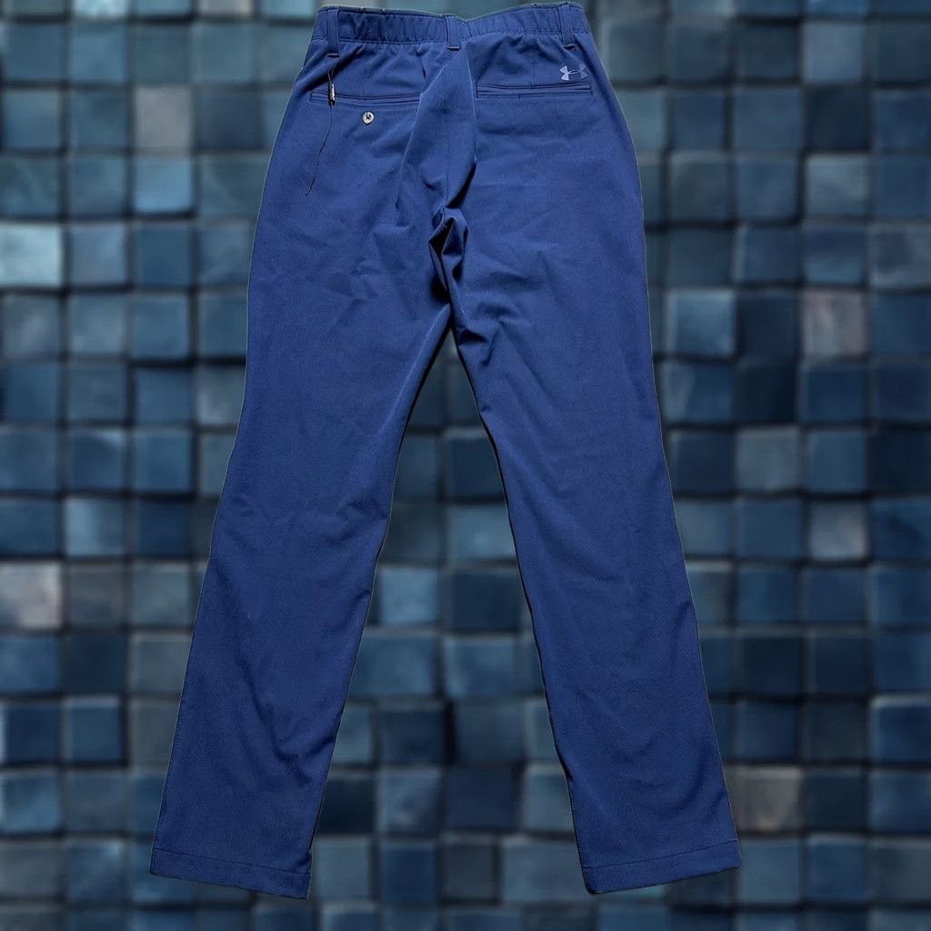 Under Armour Under Armour Pants Mens 30x32 Blue Golf Chino Wool Blend Straight Cold Gear Size US 29 - 1 Thumbnail