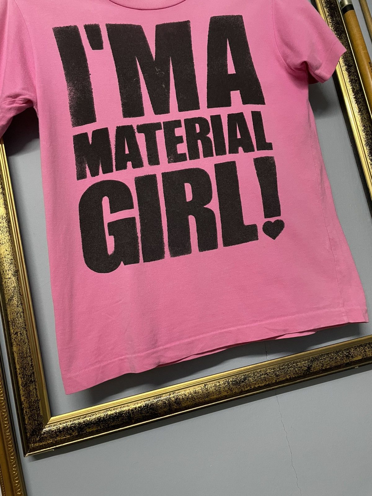 Japanese Brand Vintage 1990s Japan Designe RNA ‘IM A MATERIAL GIRL’ TSHIRT Size US S / EU 44-46 / 1 - 4 Thumbnail