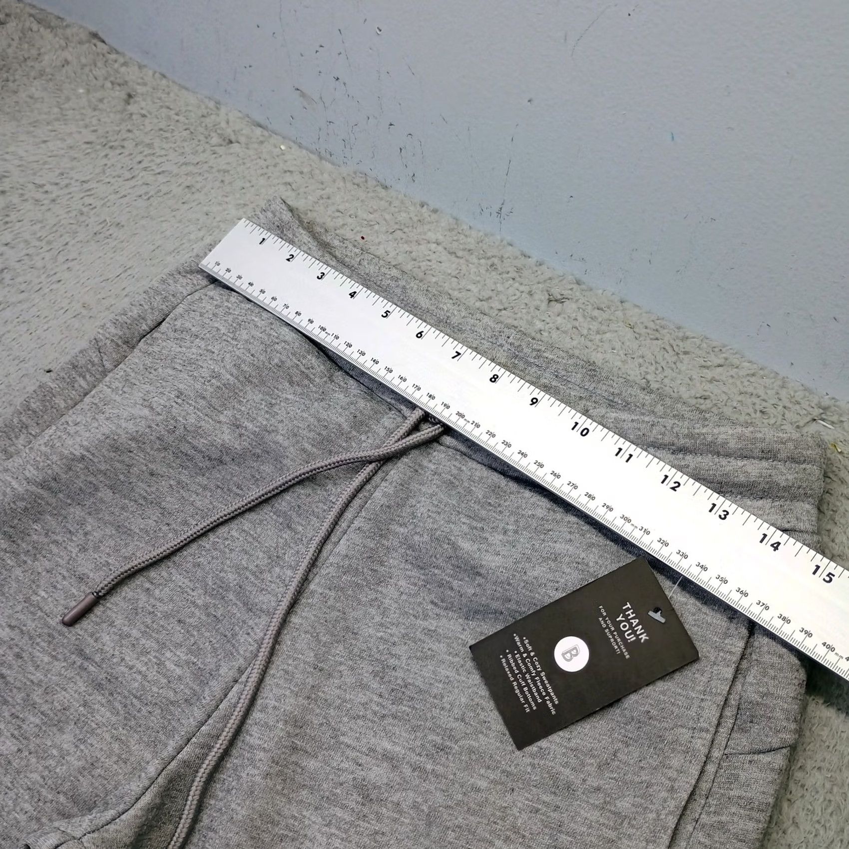 Vintage Bottomline Sweatpants Women M Gray Fleece Lined Soft Cozy Warm Elastic Waistband, Regular, Pockets, Inseam 29.25" | 100% Polyester Size 32" / US 10 / IT 46 - 3 Thumbnail