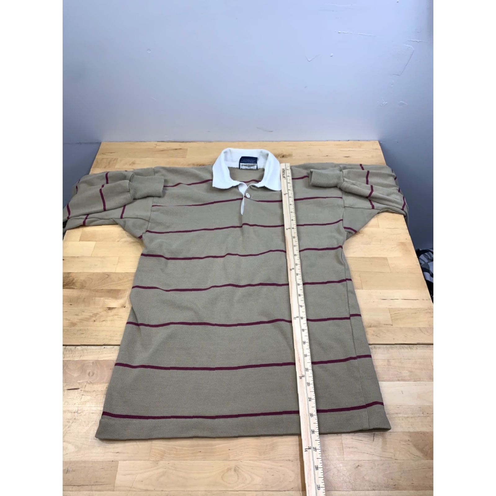 Vintage VINTAGE Canterbury Rugby Polo Shirt Mens M Tan Long Sleeve Collared 90s Logo" Size US M / EU 48-50 / 2 - 4 Thumbnail