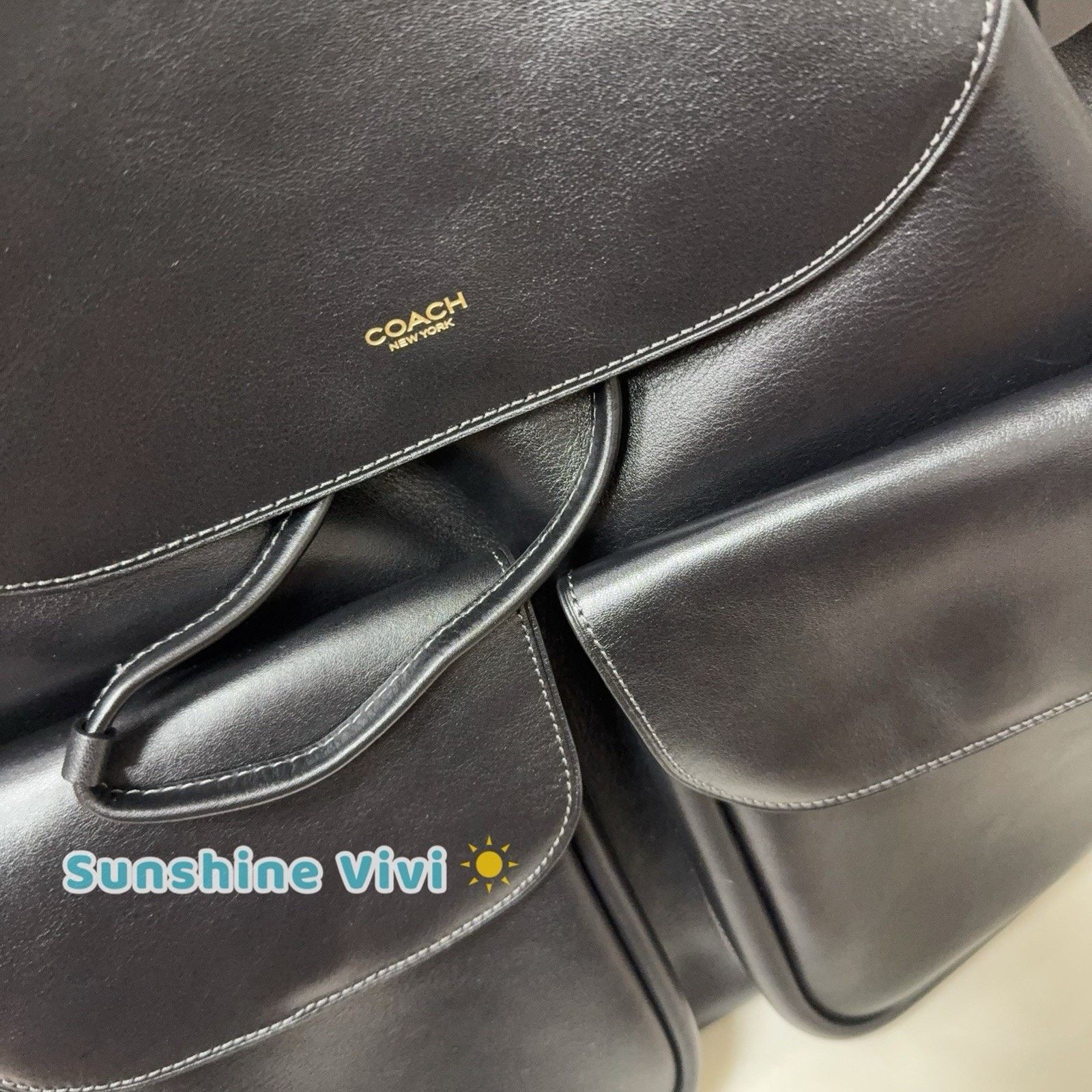 Coach NWT COACH Crosby Backpack Bag Brass/Black leather CY279 Size ONE SIZE - 2 Thumbnail
