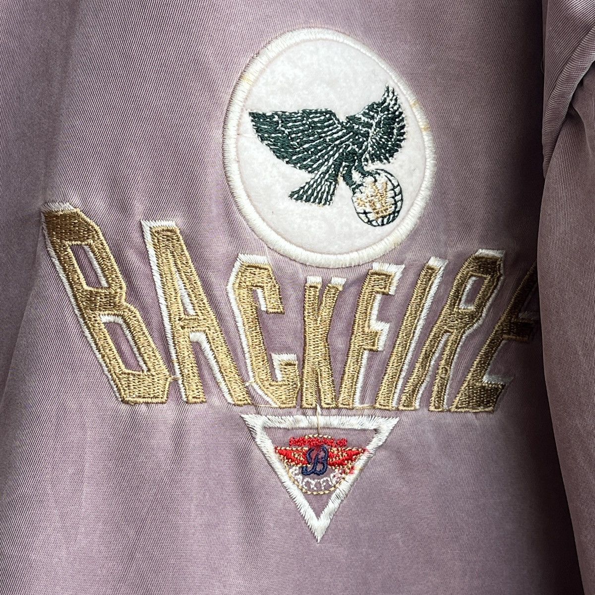 Vintage VINTAGE BACKFIRE MILLS AMERICAN LEAGUE BLUE BOWL JACKET Size US L / EU 52-54 / 3 - 11 Thumbnail