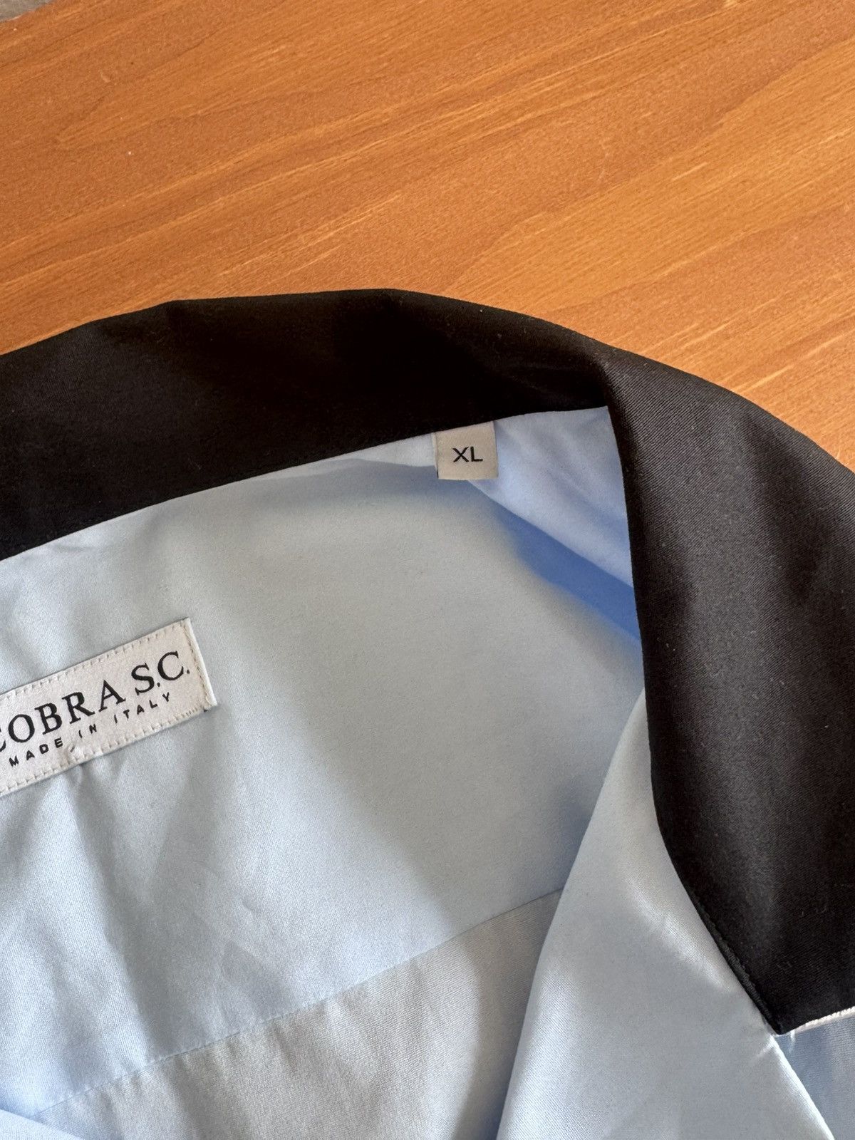 Cobra S.C. Cobra S.C. Contrast Trim Collar Shirt Made in Italy XL Size US XL / EU 56 / 4 - 6 Thumbnail