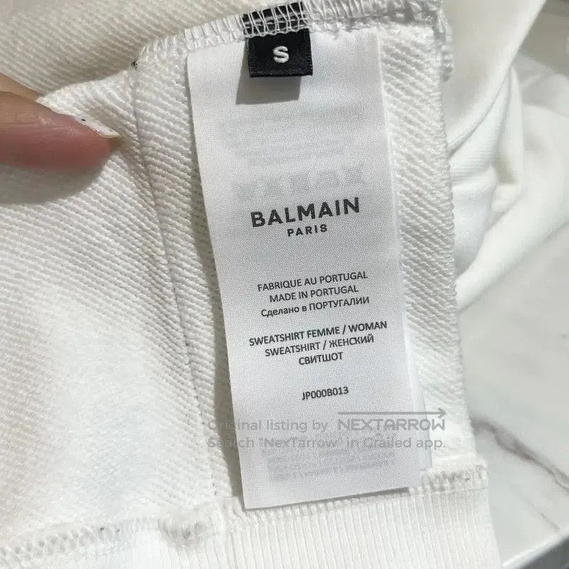 Balmain Balmain White Cotton Women's Hoodie . Size S / US 4 / IT 40 - 6 Thumbnail