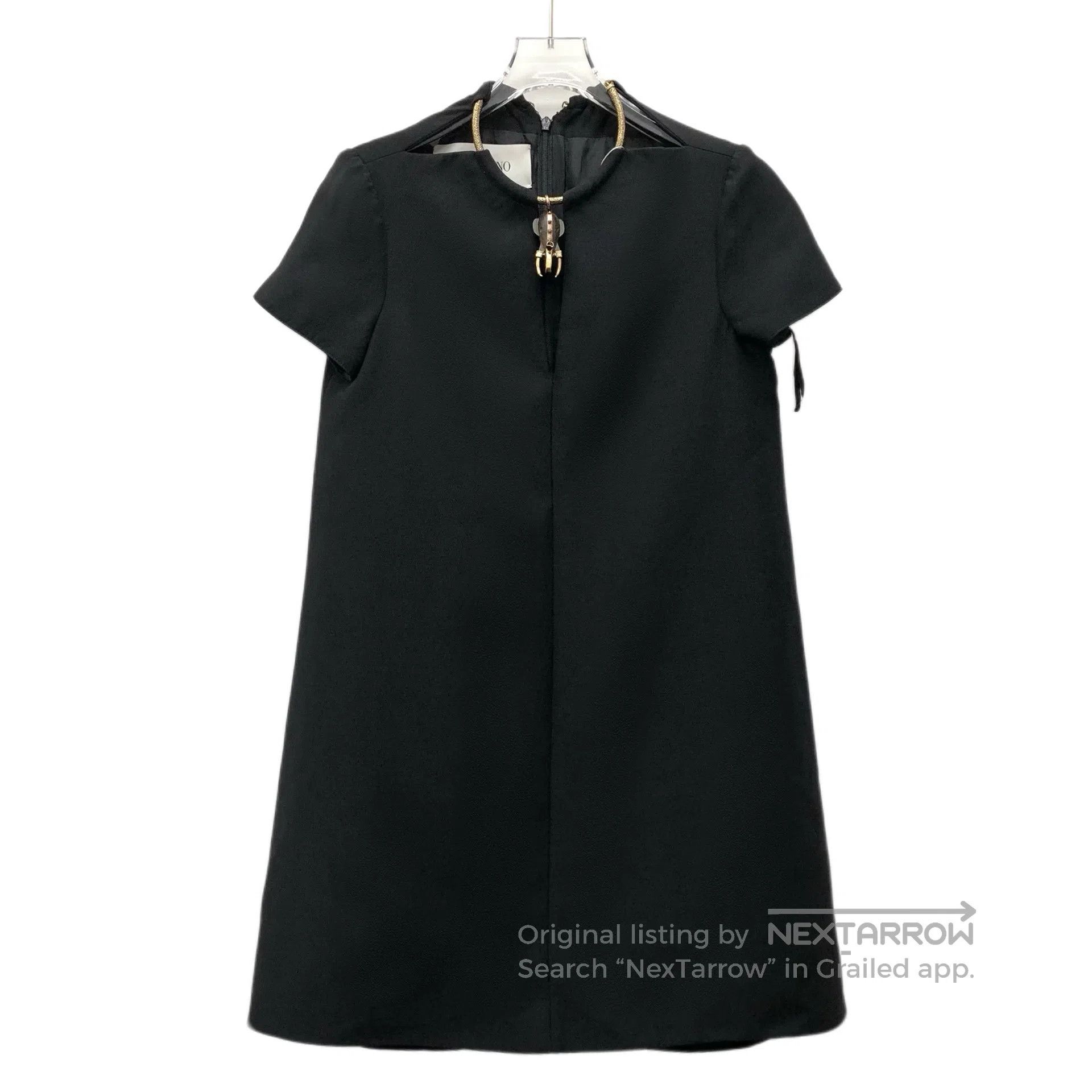 Valentino Valentino Black Tribal Necklace Design Wool Crew Neck Shor Size XS / US 0-2 / IT 36-38 - 1 Thumbnail