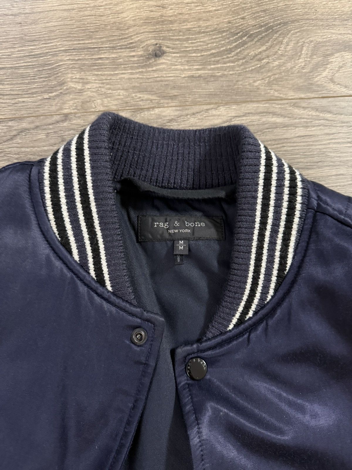 Rag & Bone Rag and Bone bomber jacket satin blue(medium) Size US M / EU 48-50 / 2 - 4 Thumbnail