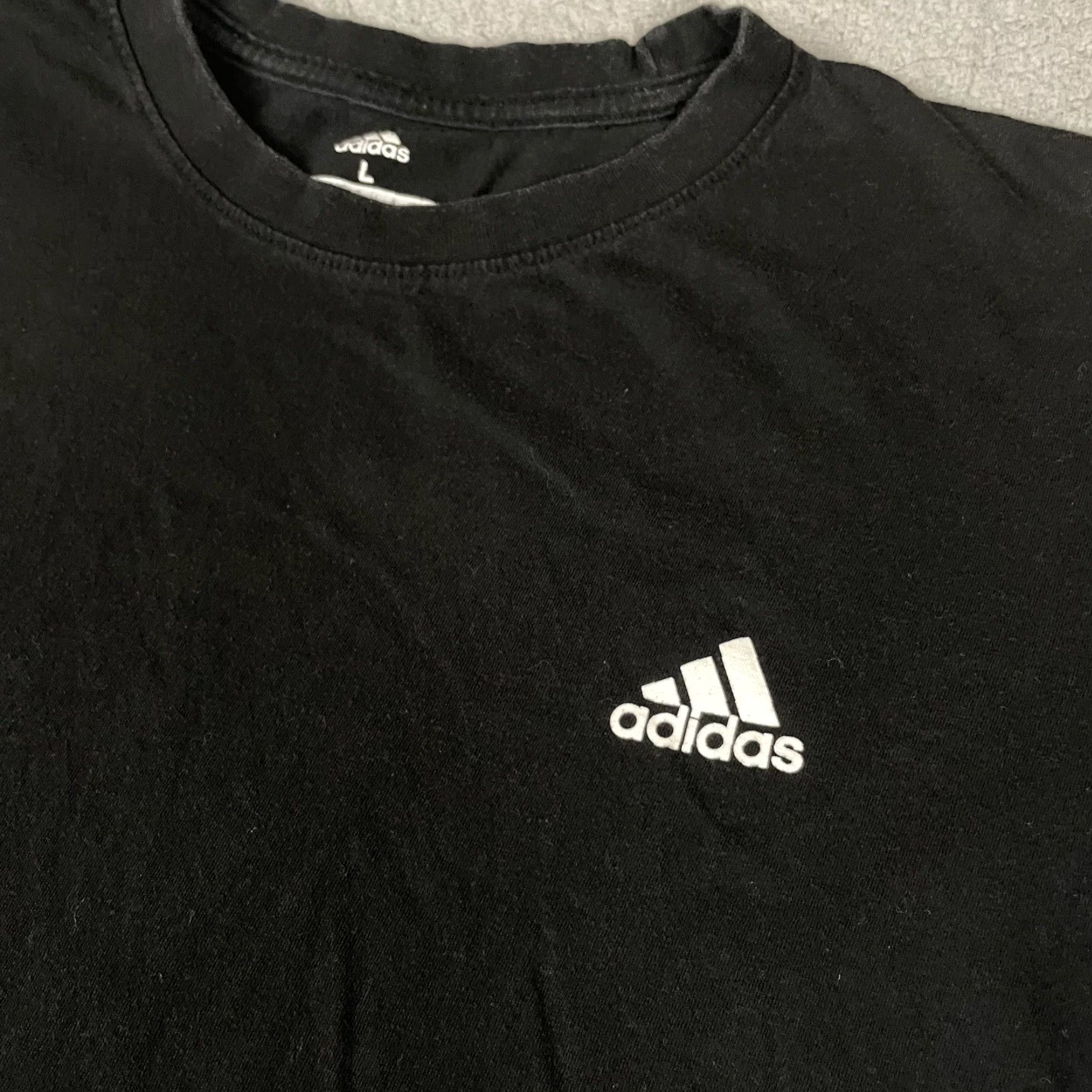 Adidas Adidas Golf Shirt Mens L Black Cotton T-Shirt Short Sleeve Golfing Crew Neck 90s Mens Size US L / EU 52-54 / 3 - 3 Thumbnail