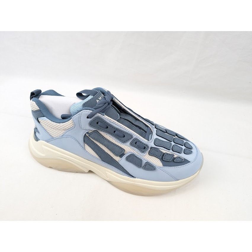 Amiri o1rshd1 Bone Runner Low-Top Sneakers in Baby Blue Size US 12 / EU 45 - 2 Thumbnail