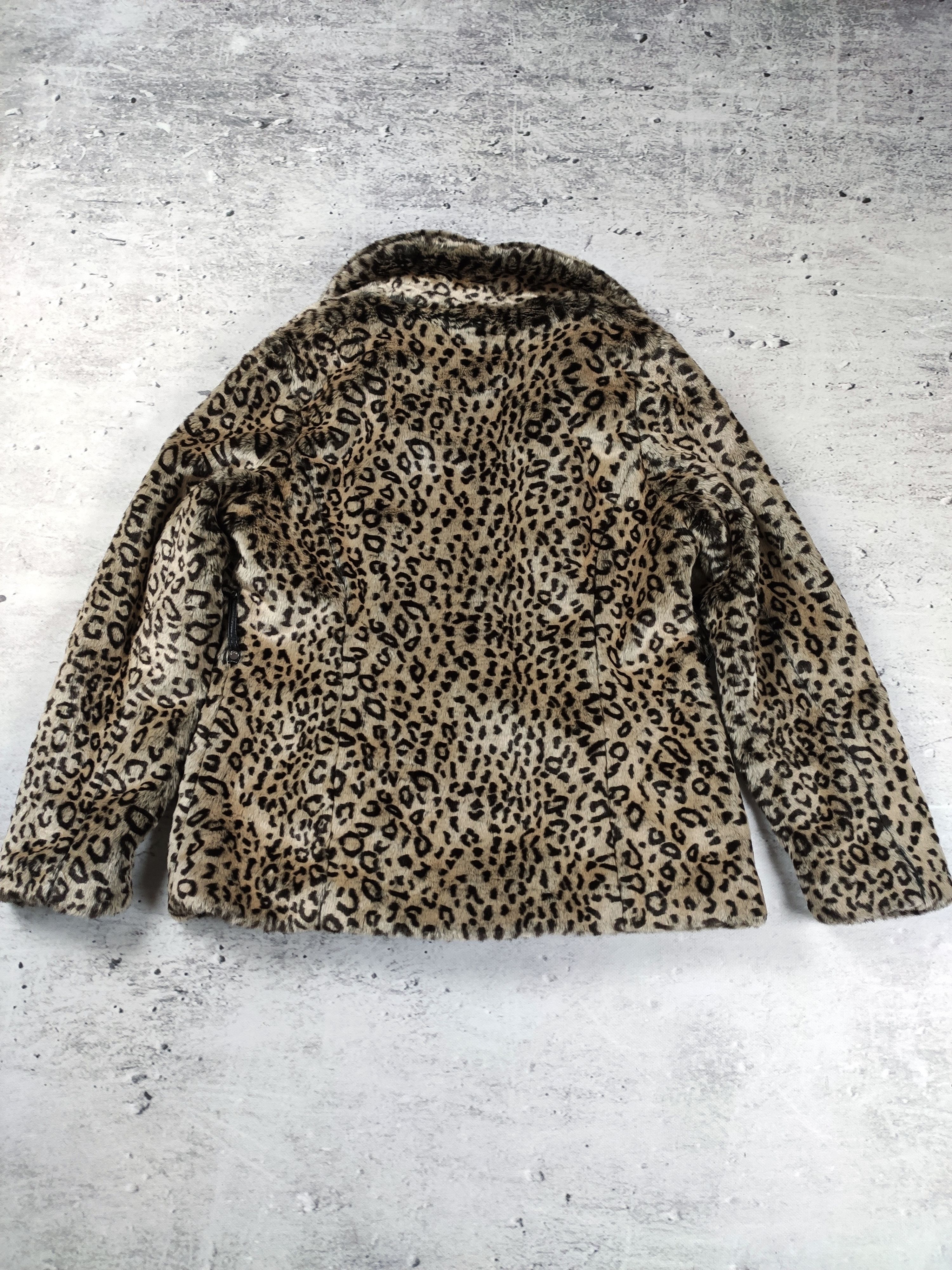 Vintage Julien Mac Donalnd women jacket faux fur leopard Size L / US 10 / IT 46 - 9 Thumbnail