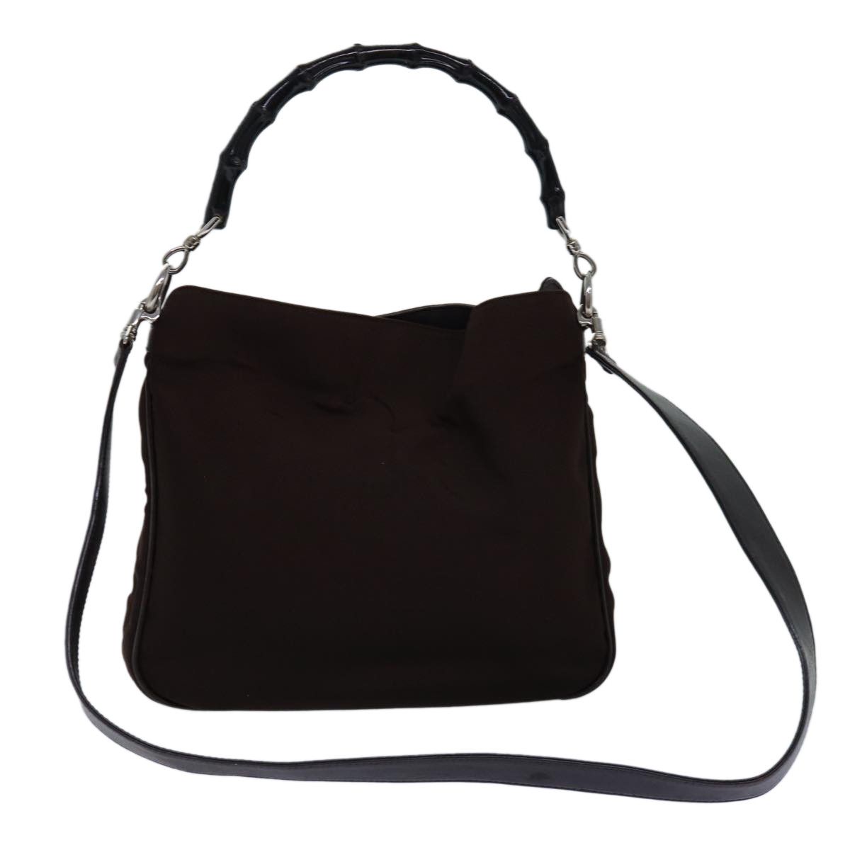 Gucci Bamboo Brown Canvas Handbag (Pre-Owned) Size ONE SIZE - 1 Thumbnail
