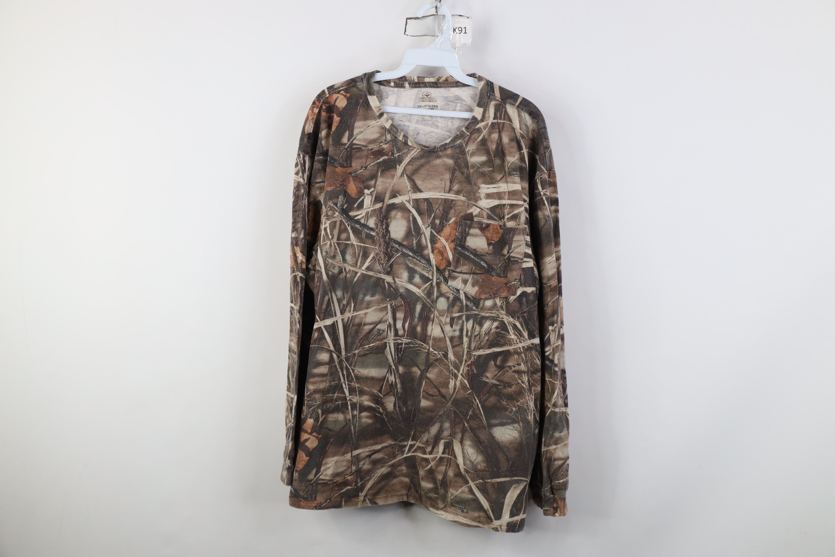 Vintage Vintage Y2K Streetwear Camouflage Long Sleeve Pocket T-Shirt Size US XXL / EU 58 / 5 - 1 Thumbnail