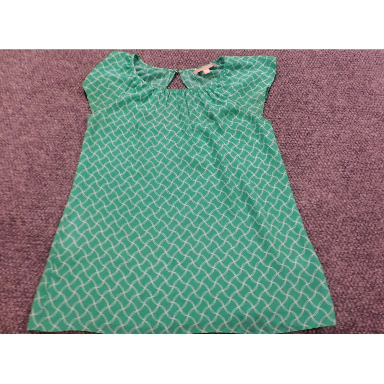 Banana Republic Banana Republic Blouse Womens 2 Green Sleeveless Crew Neck Pullover Casual Size XS / US 0-2 / IT 36-38 - 3 Thumbnail