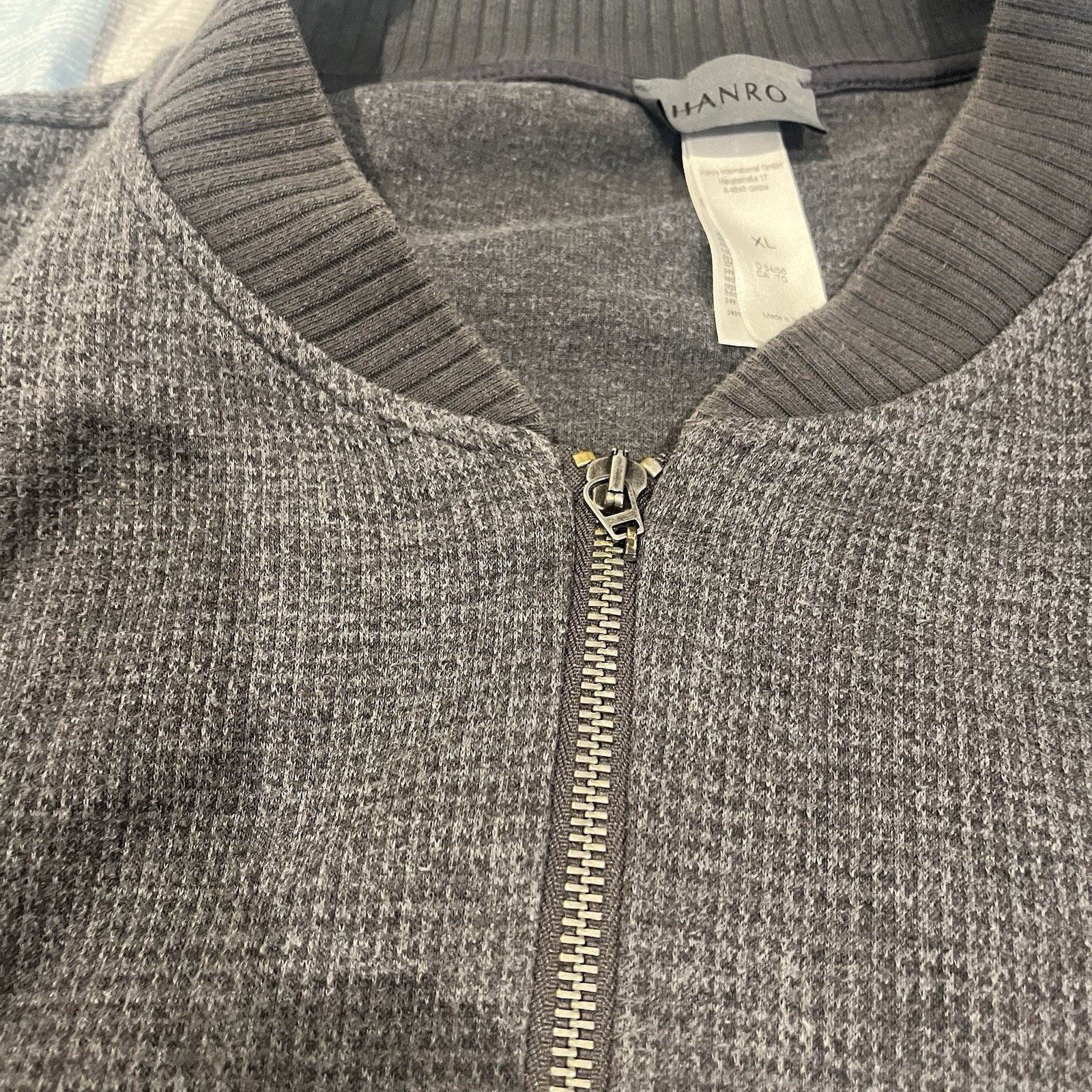 Hanro Hanro men's XL gray full zip long sleeve sweater Size US XL / EU 56 / 4 - 8 Thumbnail