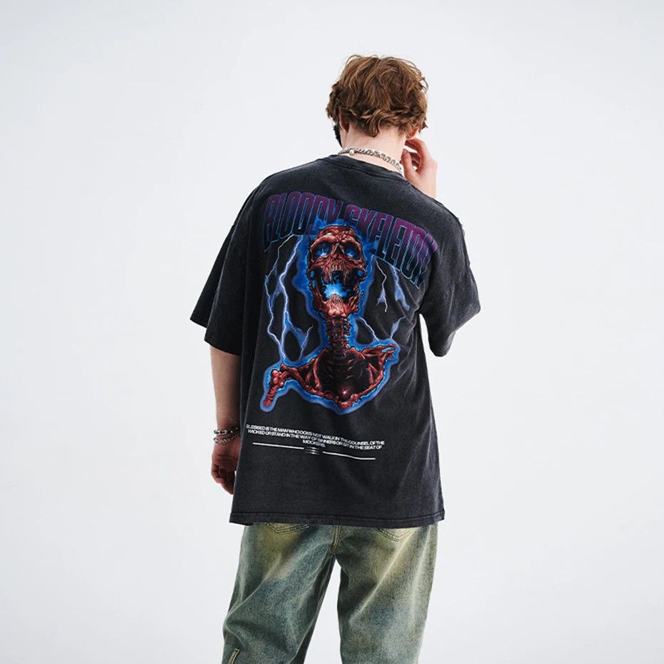 Japanese Brand Bloody Skeleton Vintage Shirt Size US L / EU 52-54 / 3 - 2 Thumbnail