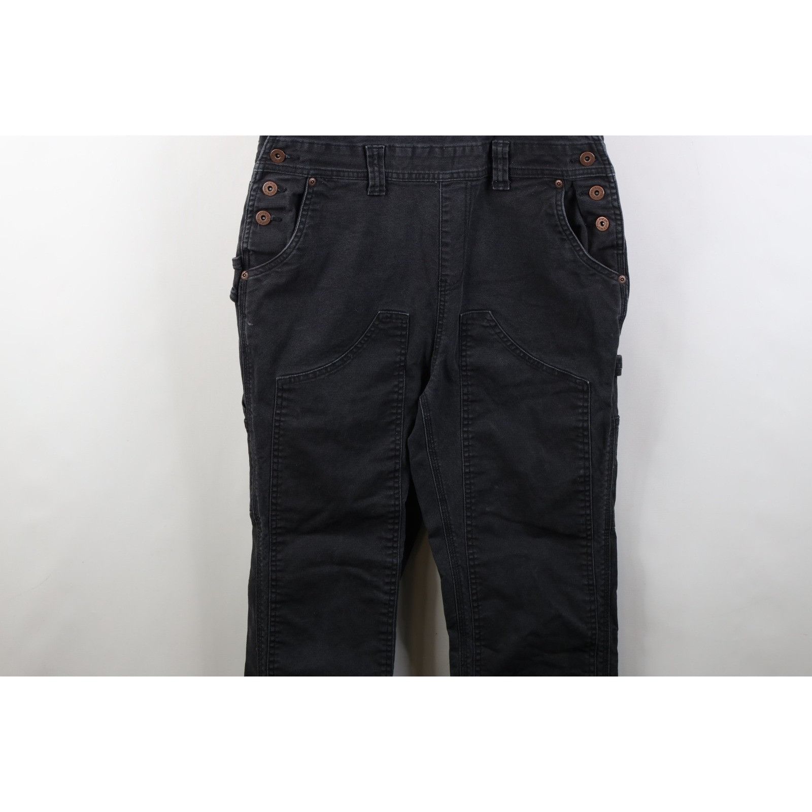 Dickies Vintage Y2K Dickies Distressed Cut Off Canvas Overalls Size 26" / US 2 / IT 38 - 3 Thumbnail