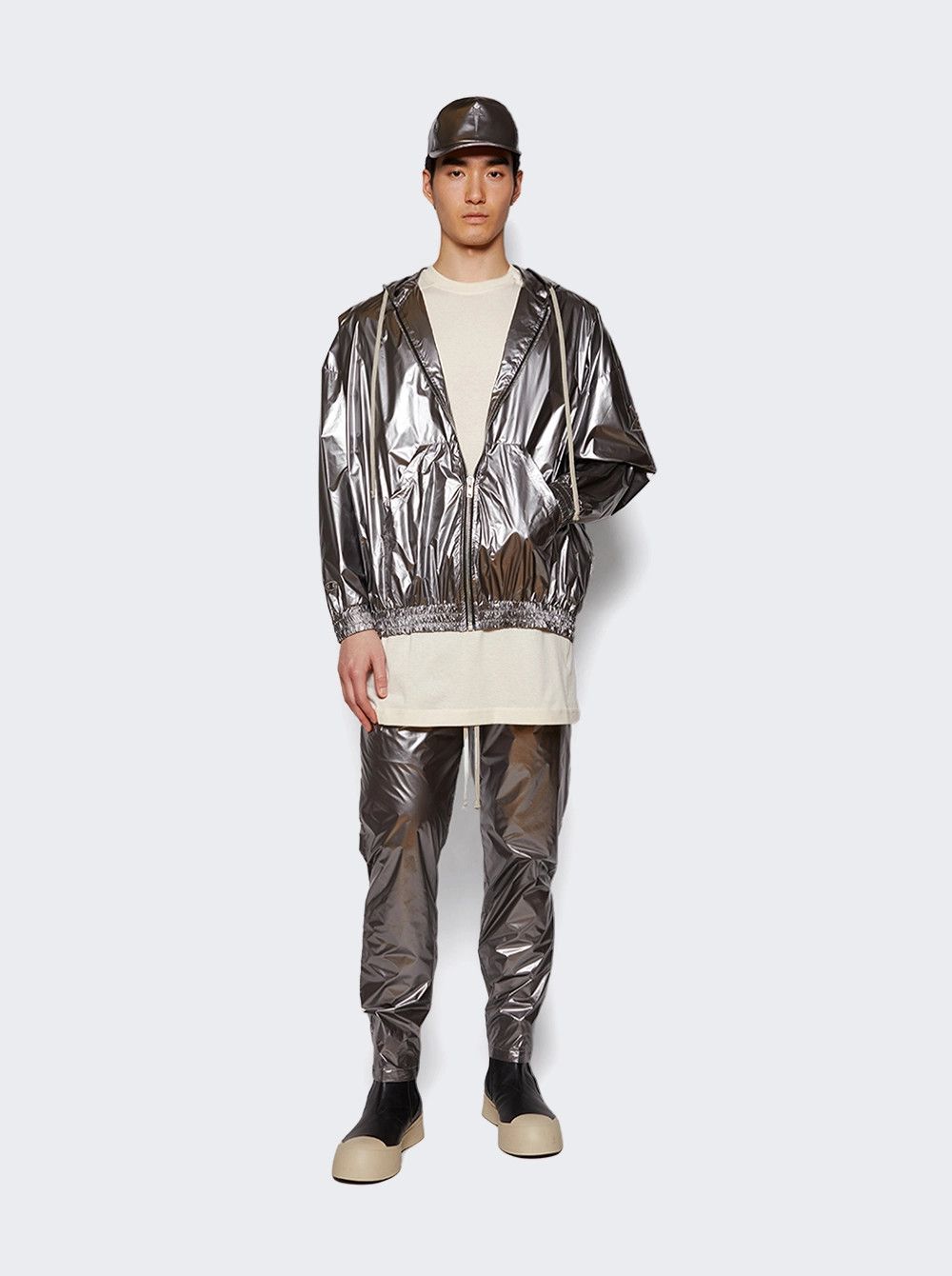 Champion × Rick Owens o1mle0226 Jason's Zip Hoodie in Silver Size US XXL / EU 58 / 5 - 2 Thumbnail