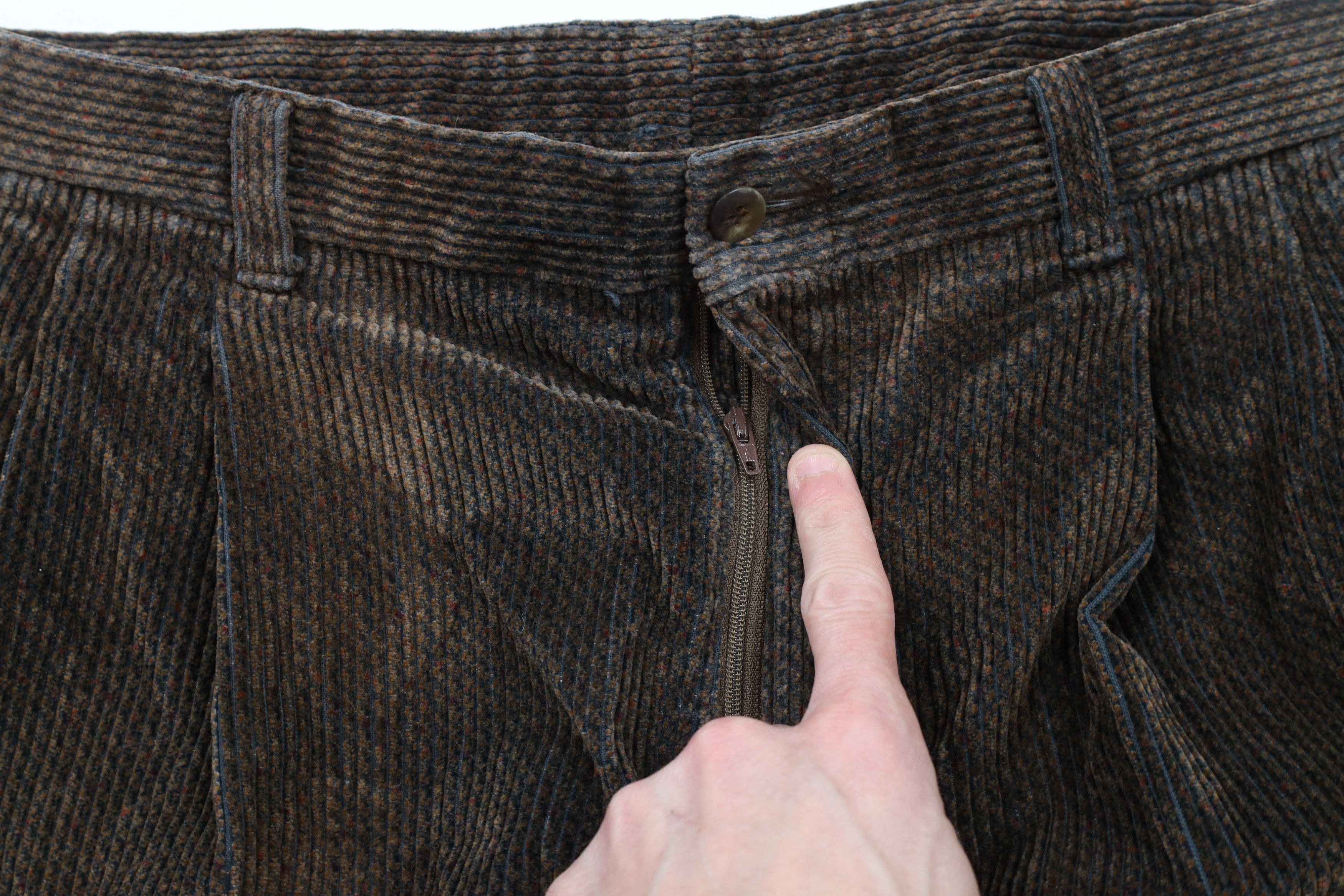 Vintage Vintage 90s Streetwear Fleck Thick Corduroy Chino Pants Size US 36 / EU 52 - 5 Thumbnail