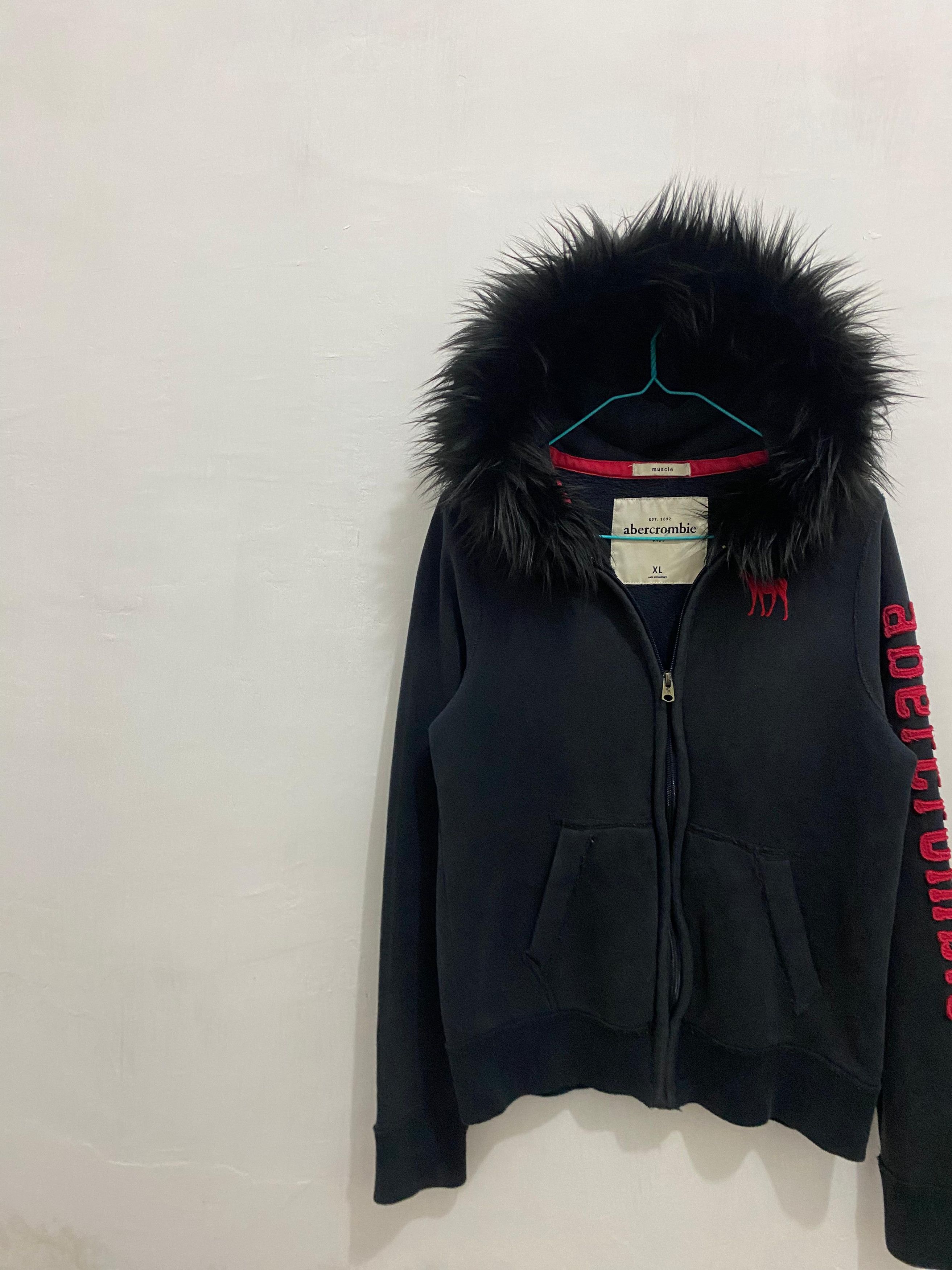 Abercrombie & Fitch Abercrombie & Fitch Fur Zipper Hoodie LGB Style Size US M / EU 48-50 / 2 - 2 Thumbnail
