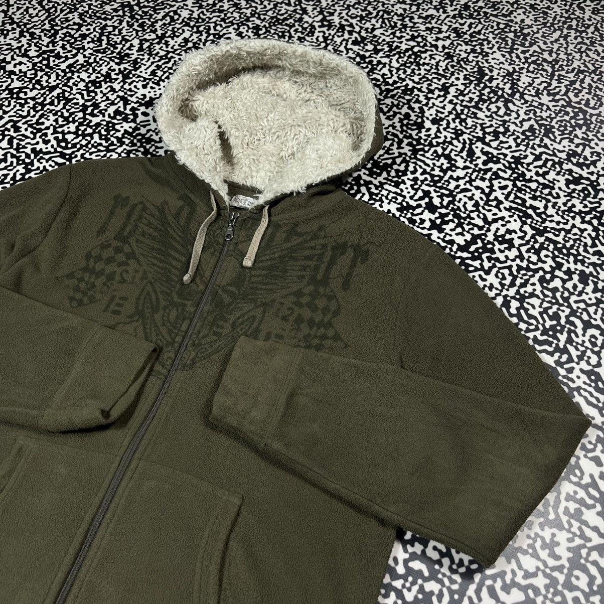 Japanese Brand Vintage Y2K Japanese Affliction Skull Tribal Fur Faux Hoodie Size US L / EU 52-54 / 3 - 6 Thumbnail
