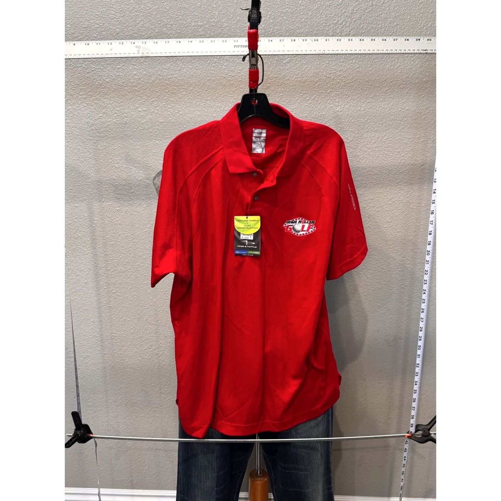 Vintage Nike Page & Tuttle High Roller Golf SHIRT - POLO SHORT SLEEVE, Large L, Black/Sharp, Men’s Polo Shirt Size US L / EU 52-54 / 3 - 2 Thumbnail